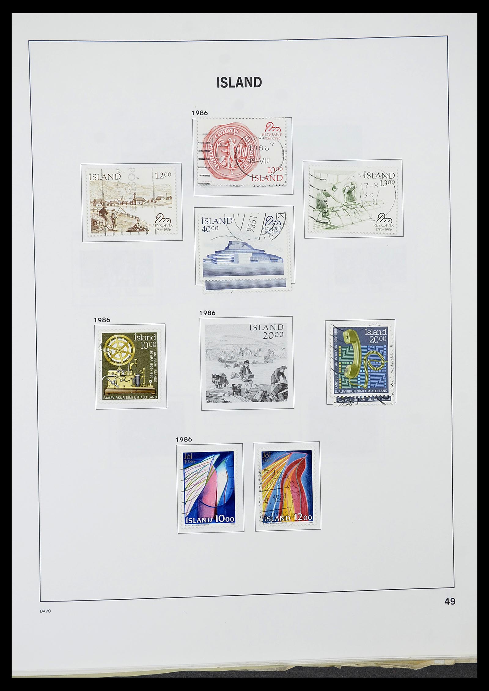 34670 050 - Postzegelverzameling 34670 IJsland 1873-1995.