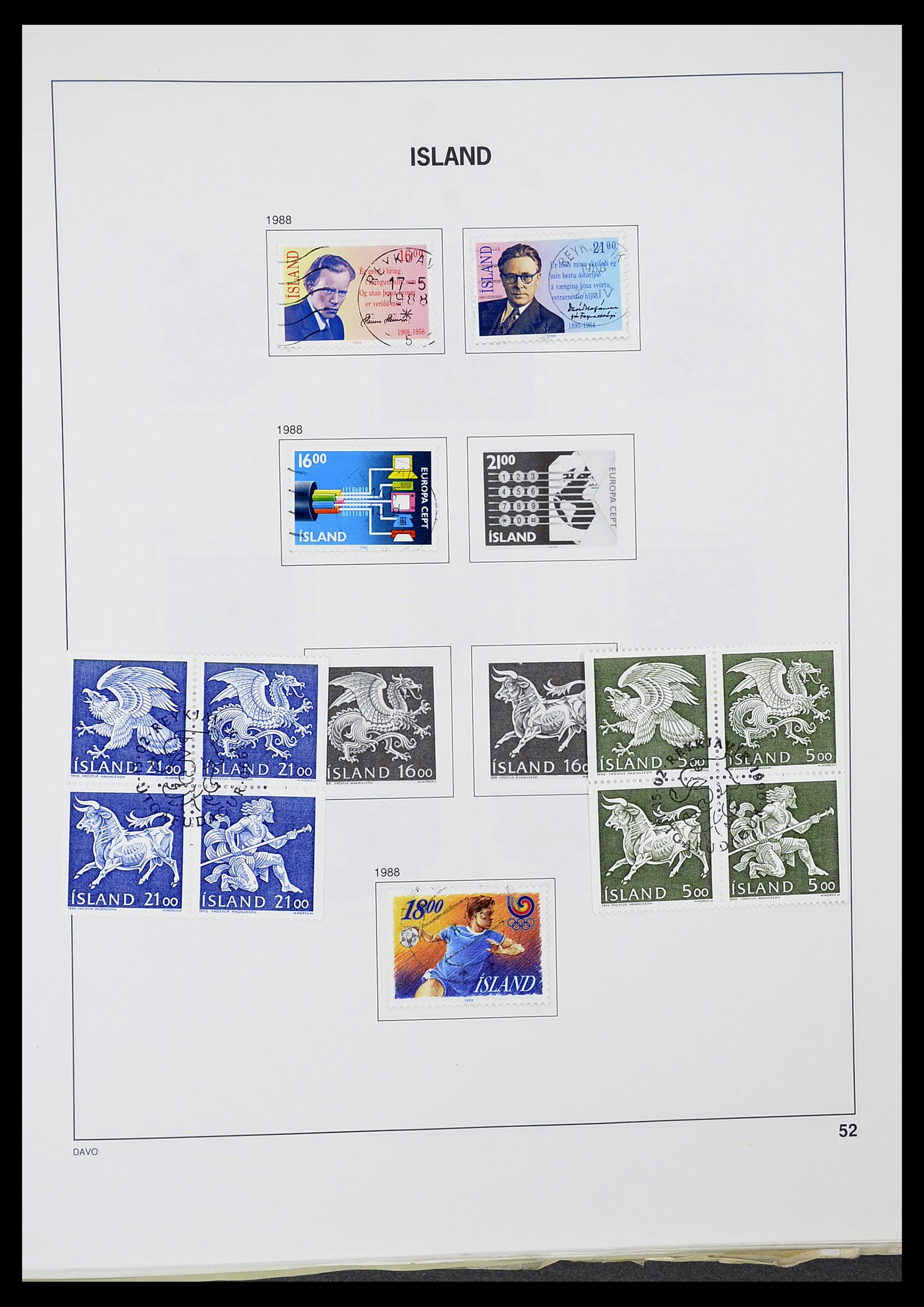34670 053 - Postzegelverzameling 34670 IJsland 1873-1995.