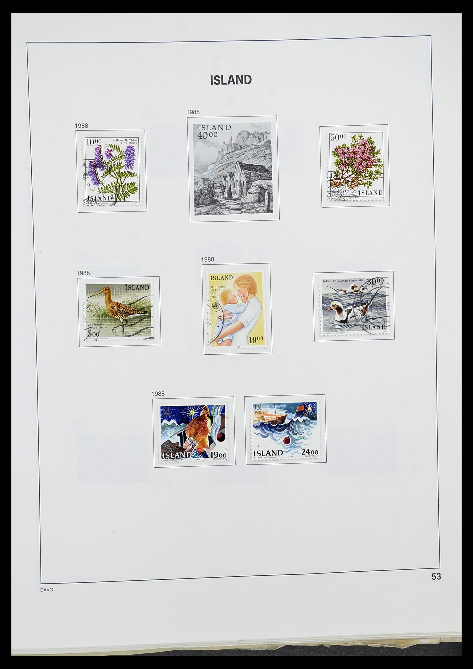 34670 054 - Postzegelverzameling 34670 IJsland 1873-1995.