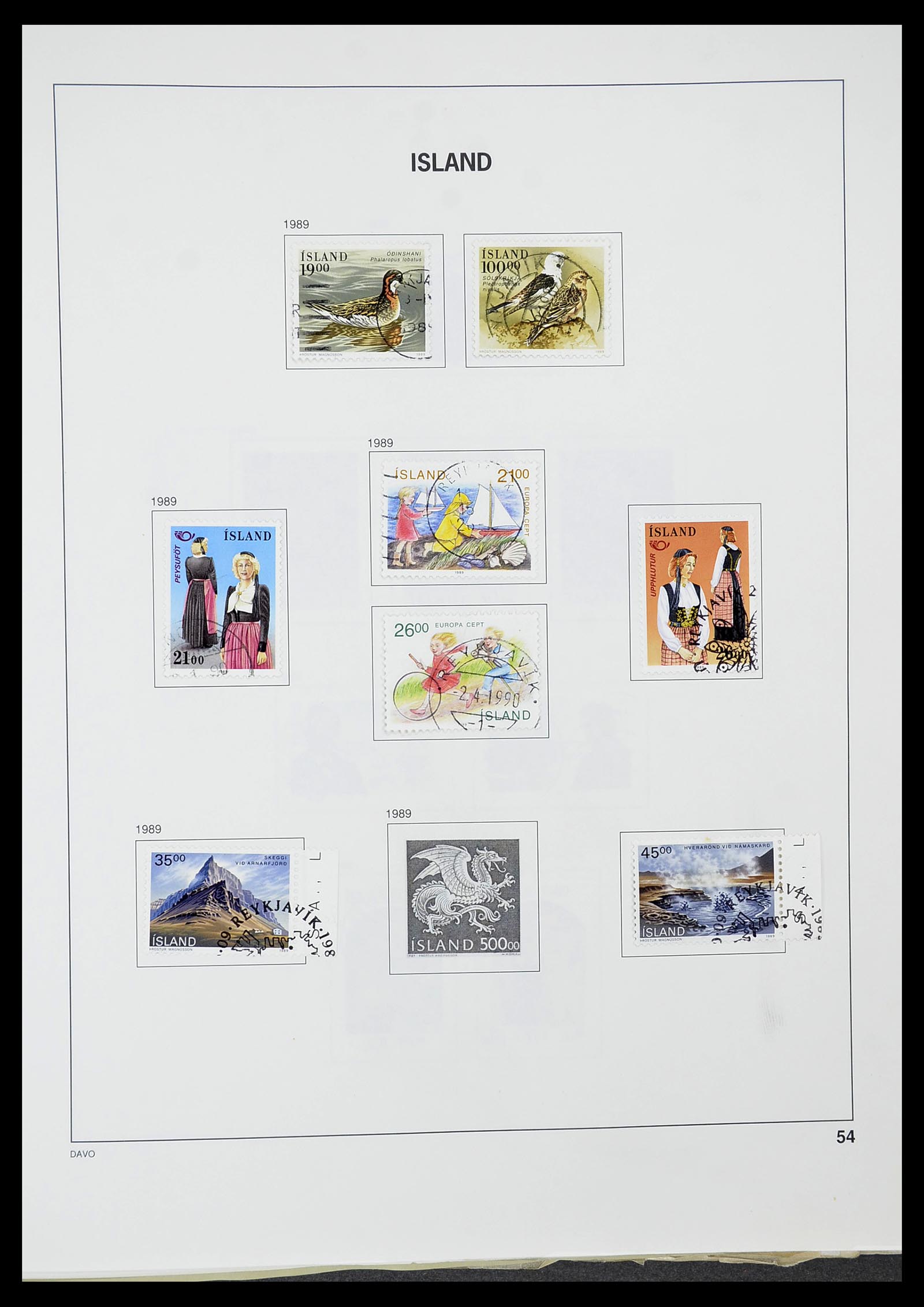 34670 055 - Postzegelverzameling 34670 IJsland 1873-1995.