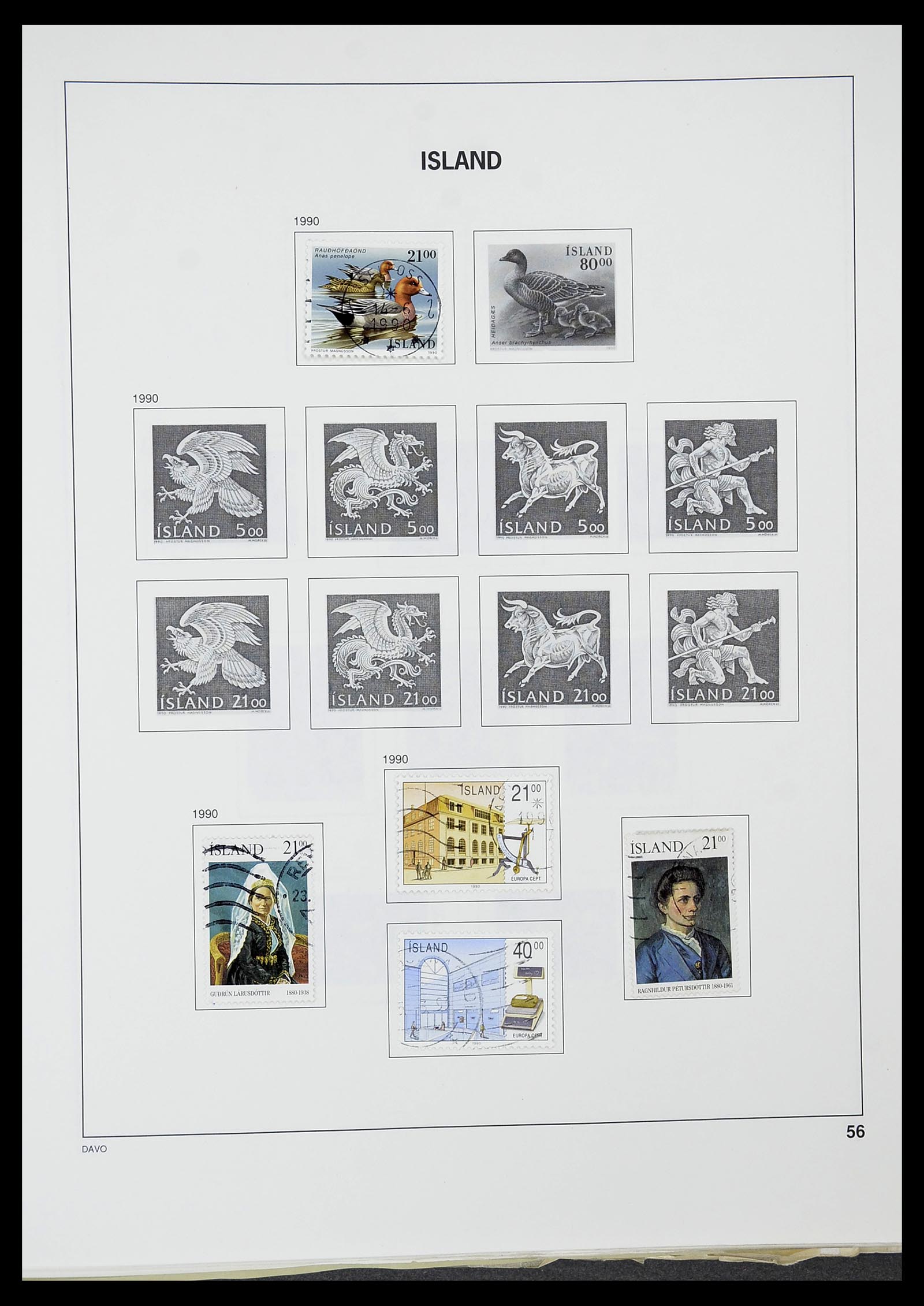 34670 056 - Postzegelverzameling 34670 IJsland 1873-1995.