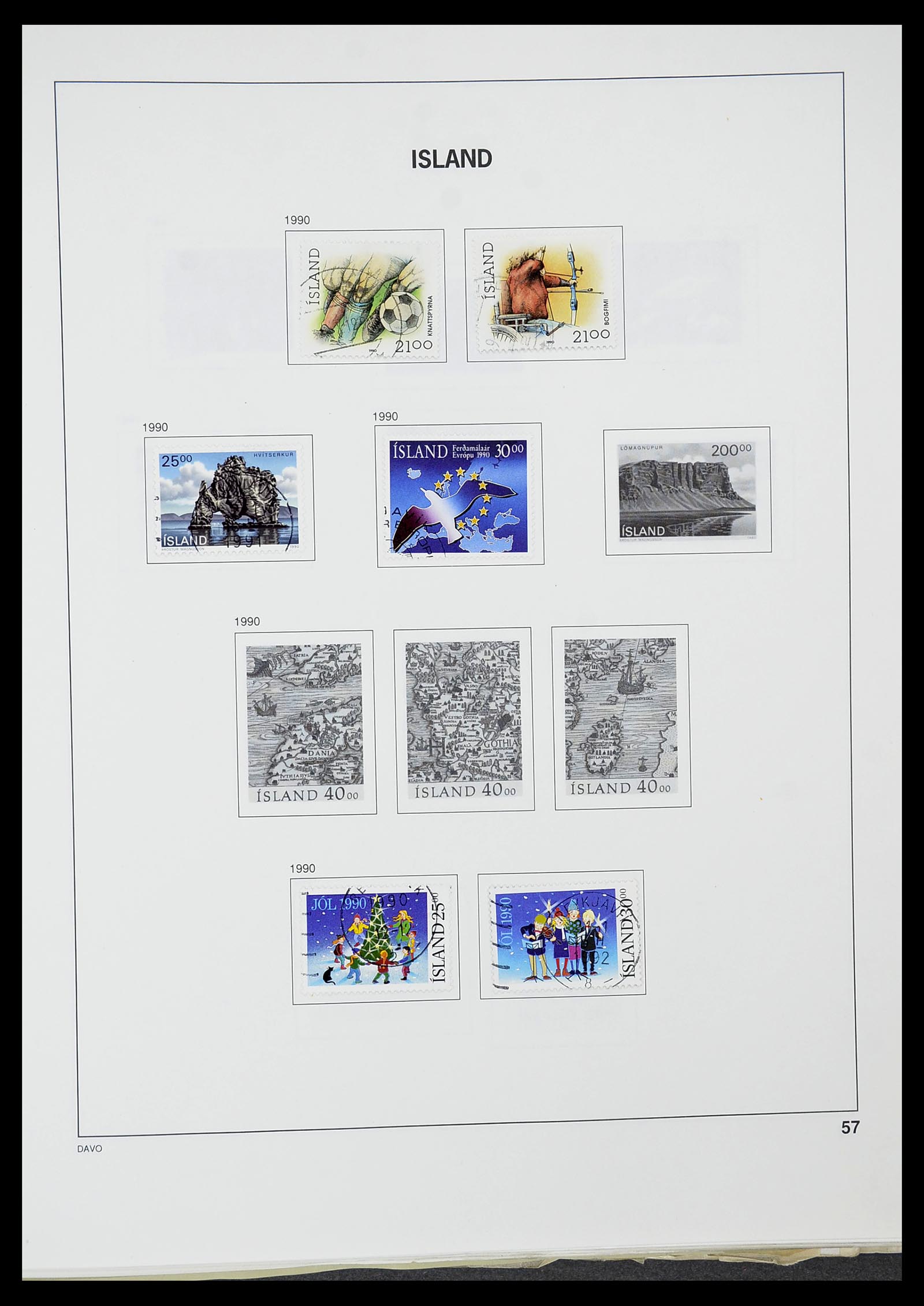 34670 057 - Postzegelverzameling 34670 IJsland 1873-1995.