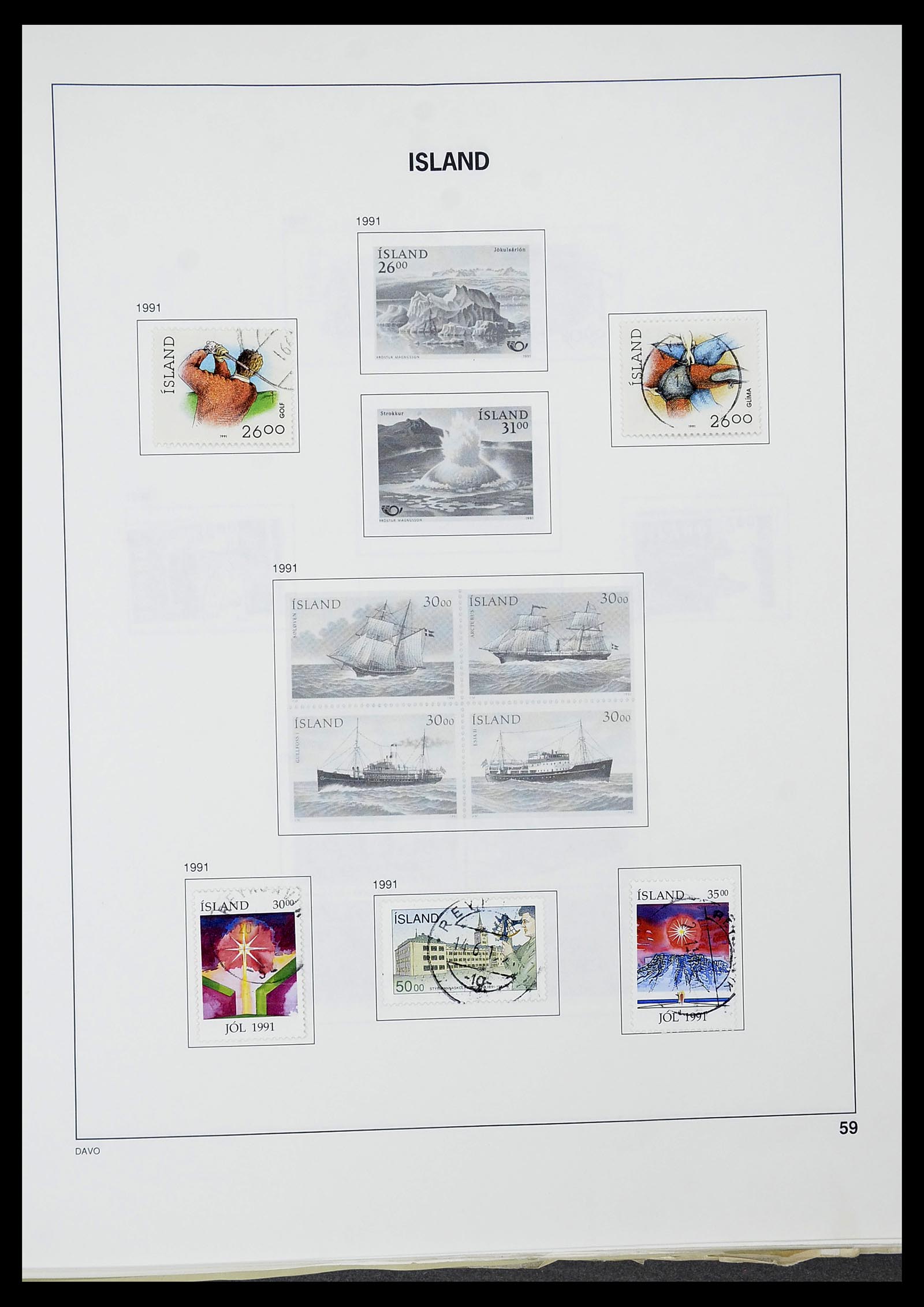 34670 059 - Postzegelverzameling 34670 IJsland 1873-1995.