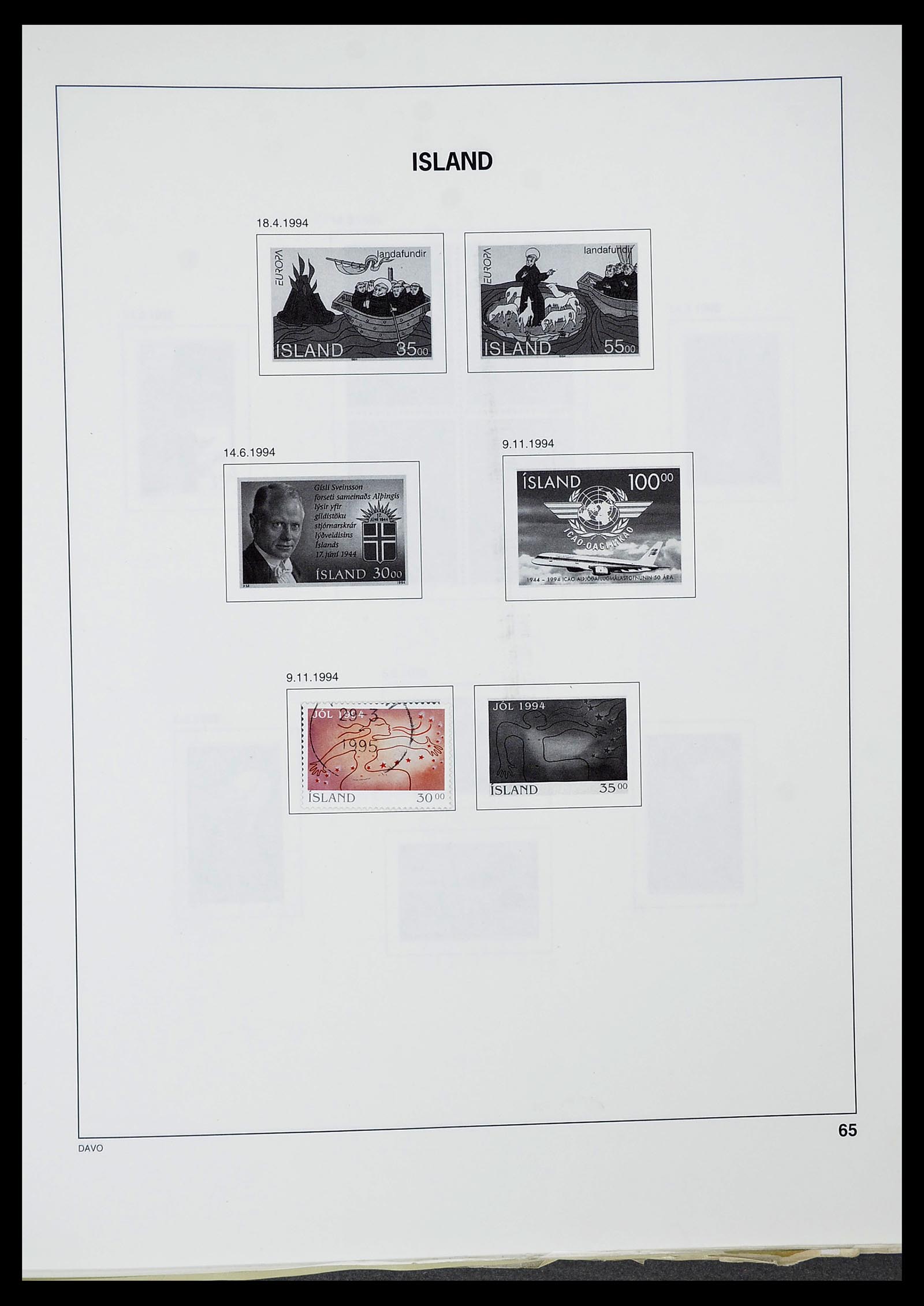 34670 064 - Postzegelverzameling 34670 IJsland 1873-1995.