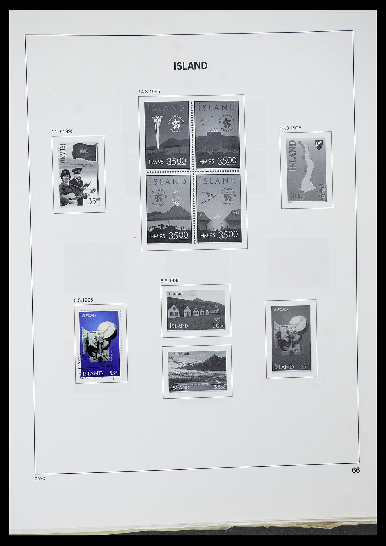 34670 065 - Postzegelverzameling 34670 IJsland 1873-1995.