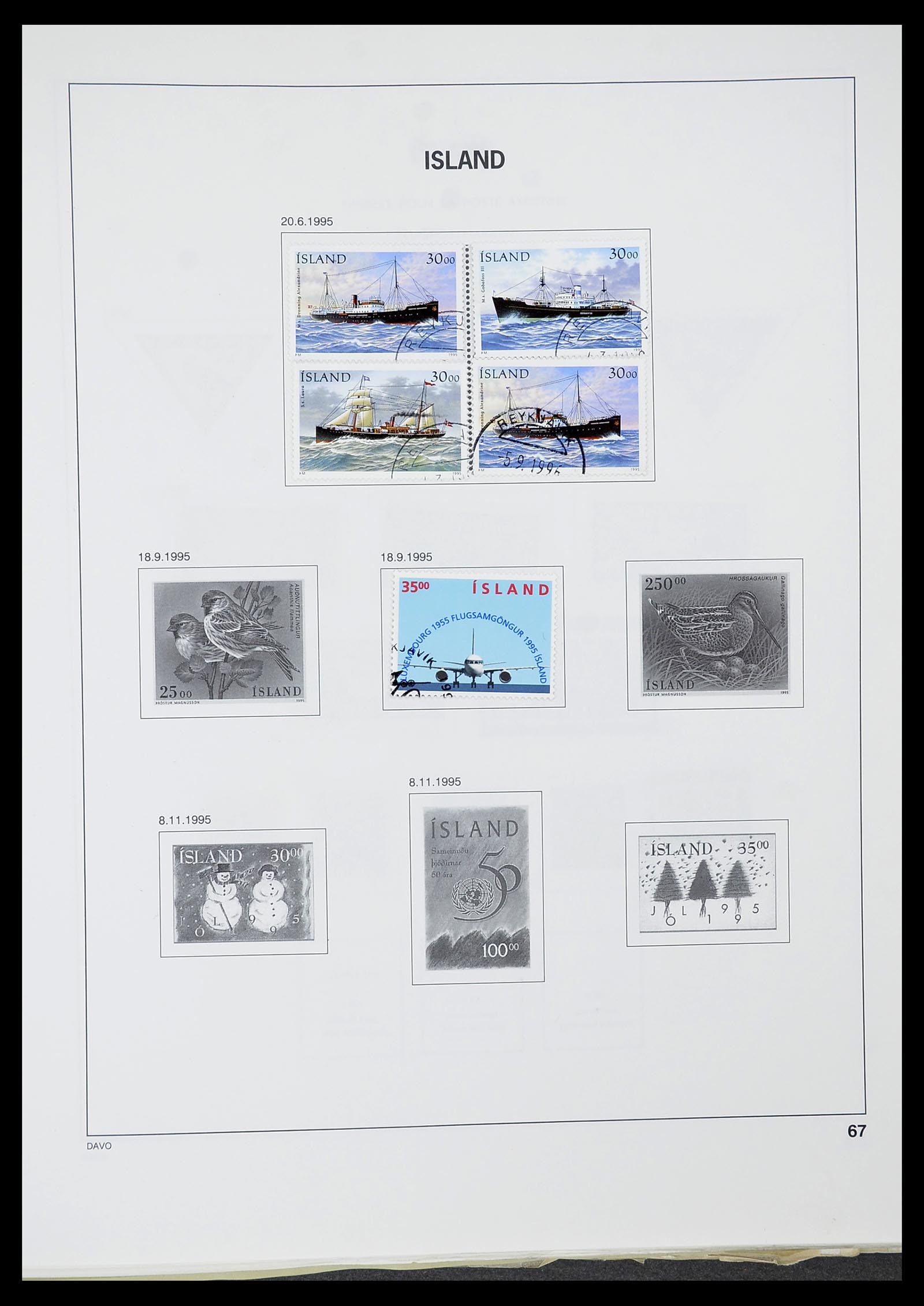 34670 066 - Stamp Collection 34670 Iceland 1873-1995.