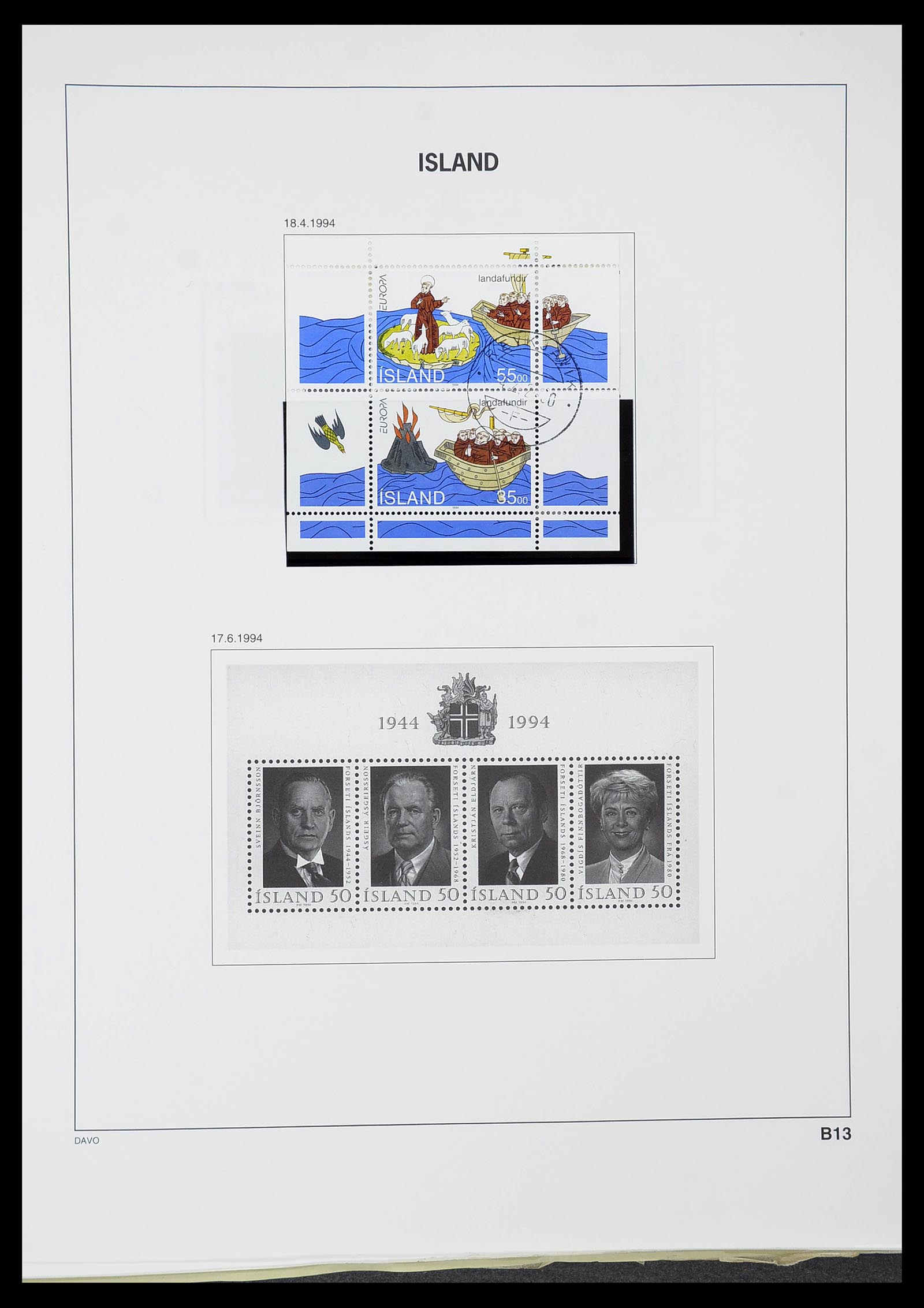 34670 082 - Postzegelverzameling 34670 IJsland 1873-1995.