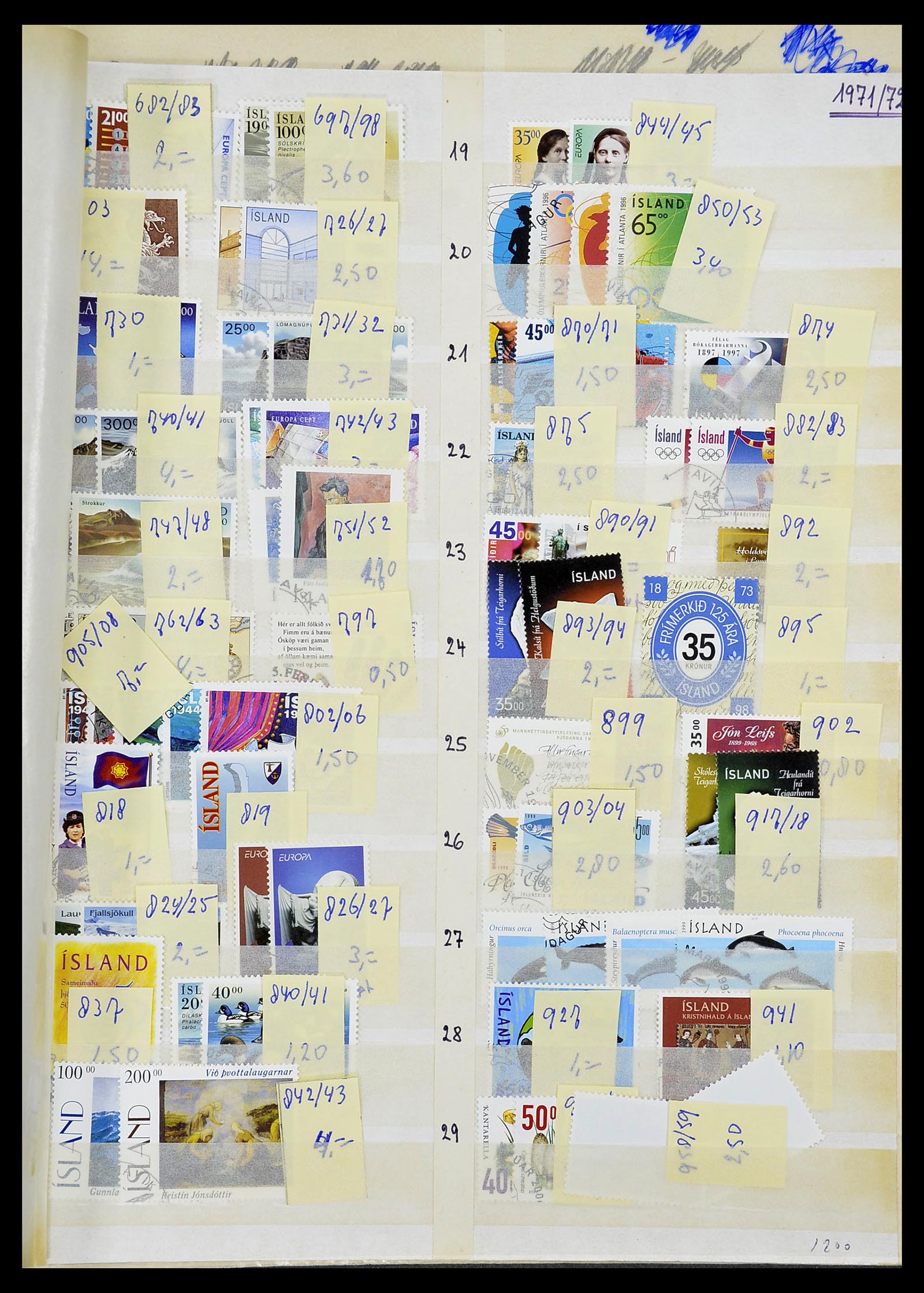 34670 088 - Postzegelverzameling 34670 IJsland 1873-1995.