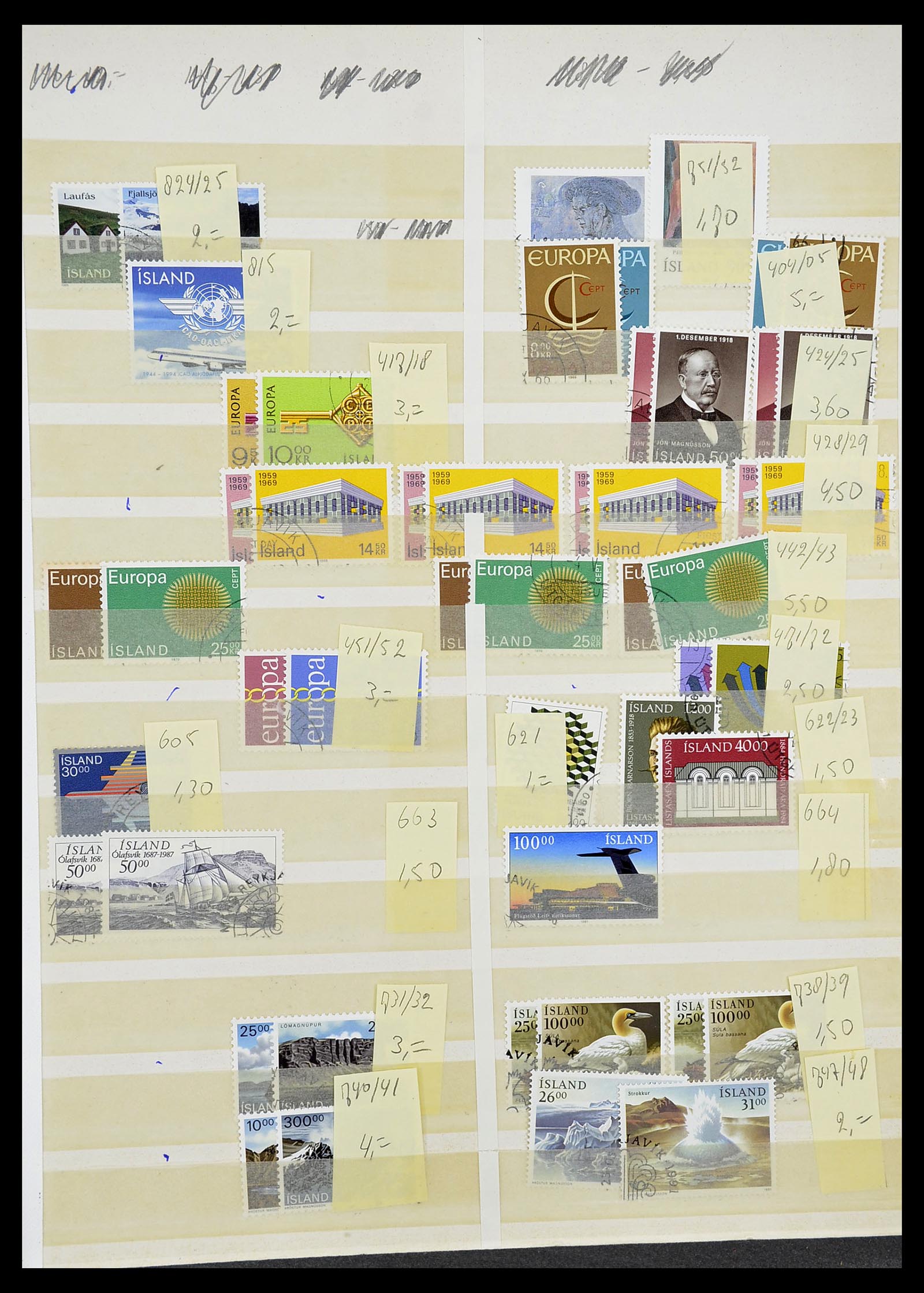 34670 089 - Postzegelverzameling 34670 IJsland 1873-1995.