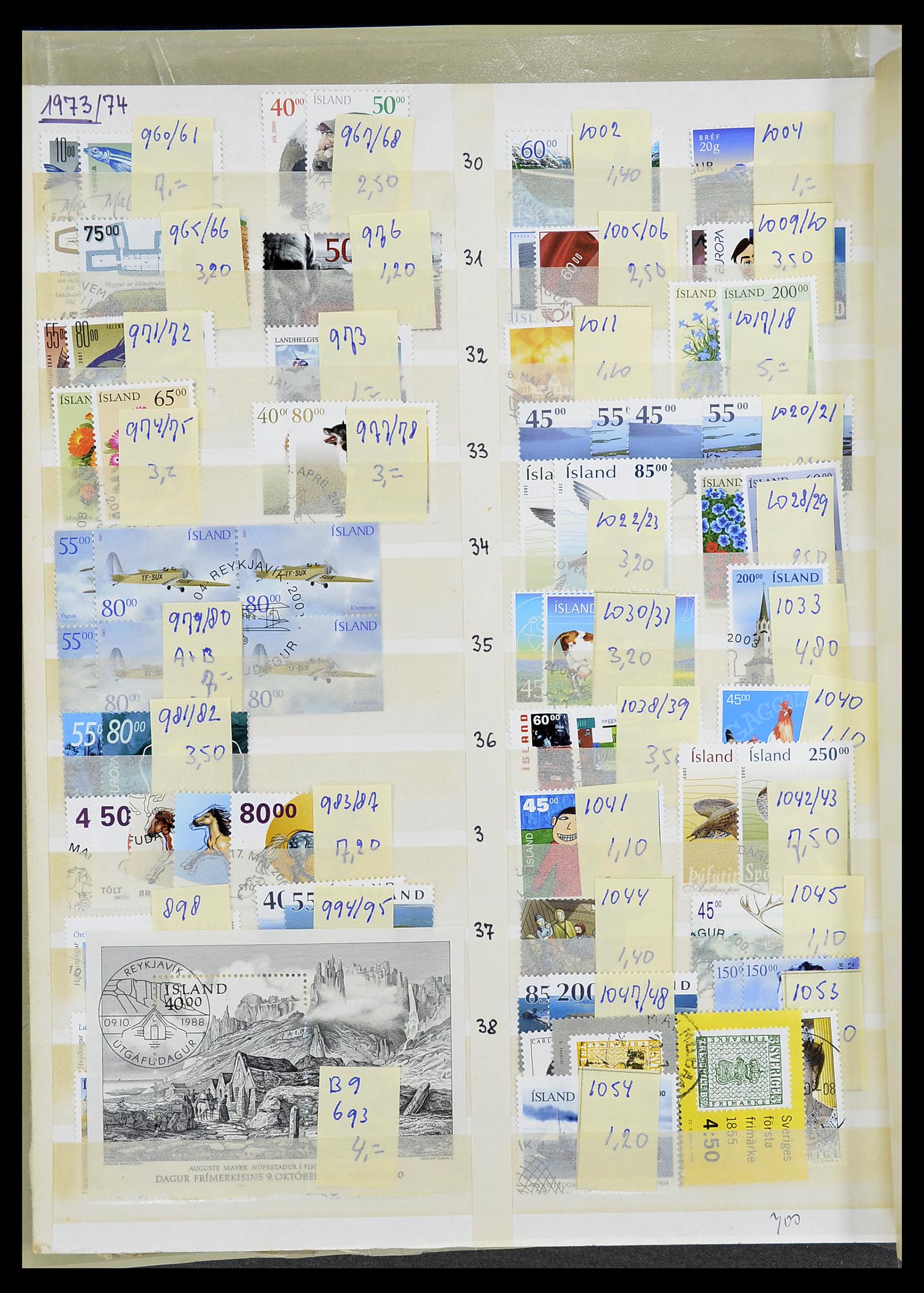 34670 090 - Postzegelverzameling 34670 IJsland 1873-1995.
