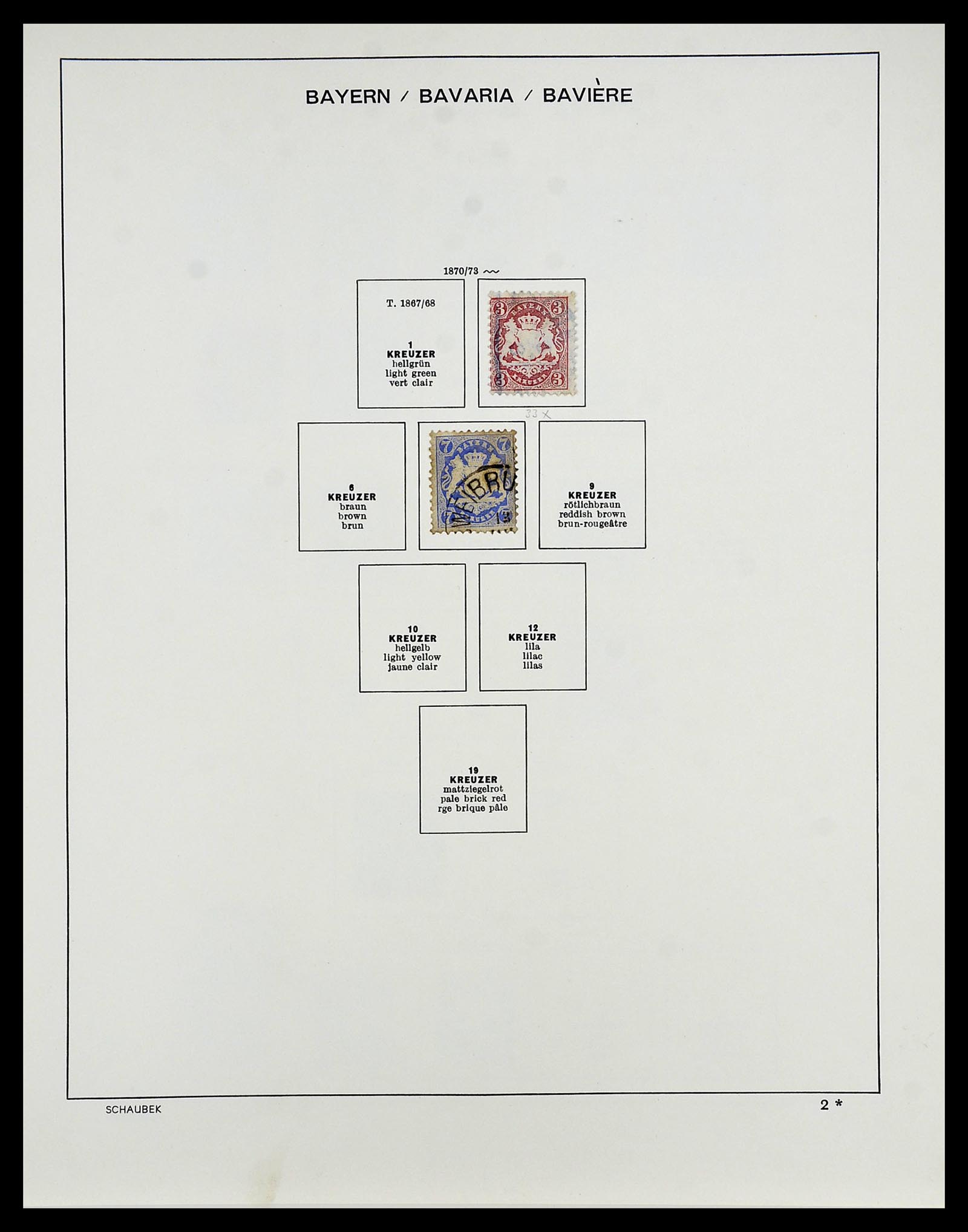 34673 002 - Postzegelverzameling 34673 Beieren 1849-1920.