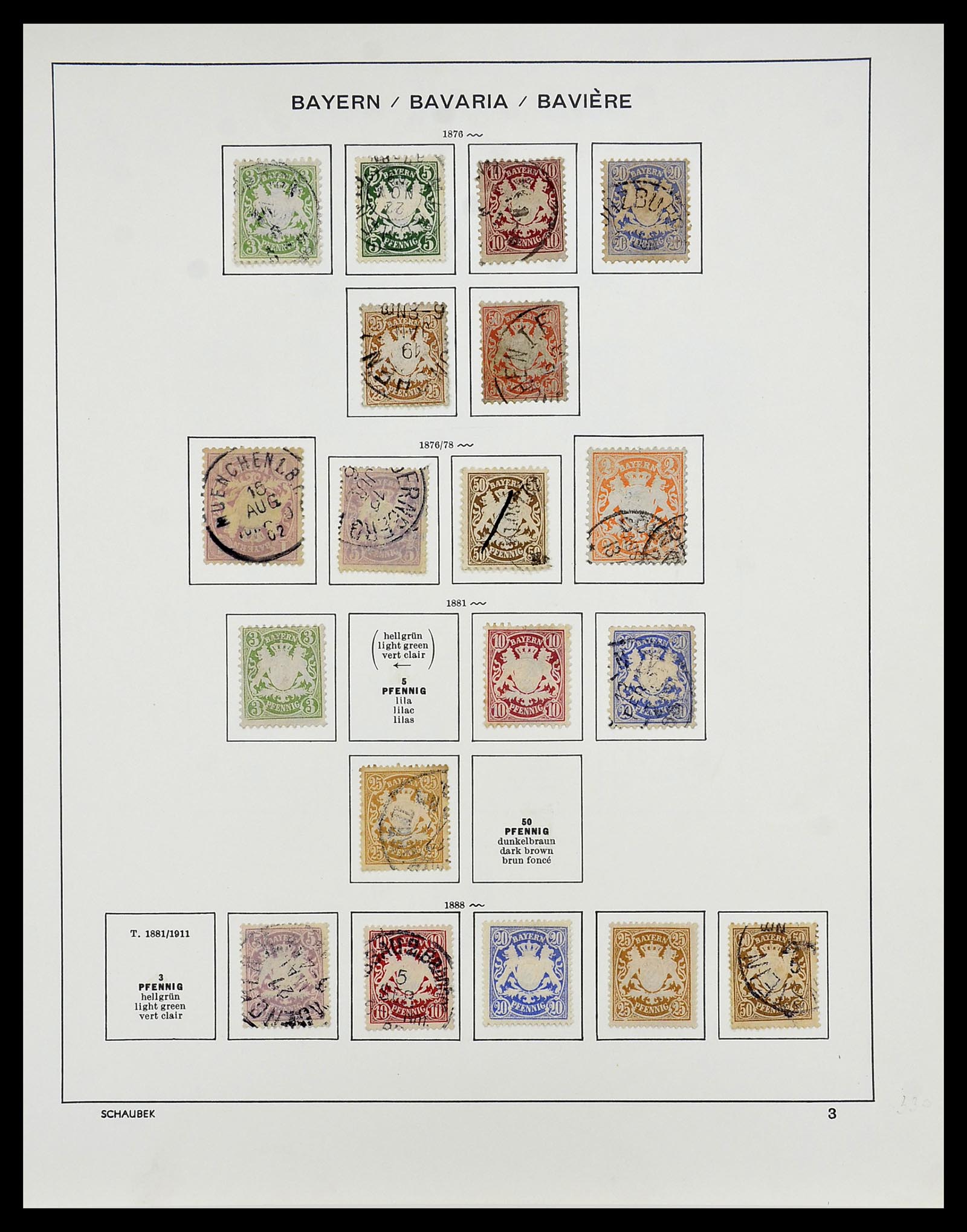 34673 004 - Stamp Collection 34673 Bavaria 1849-1920.