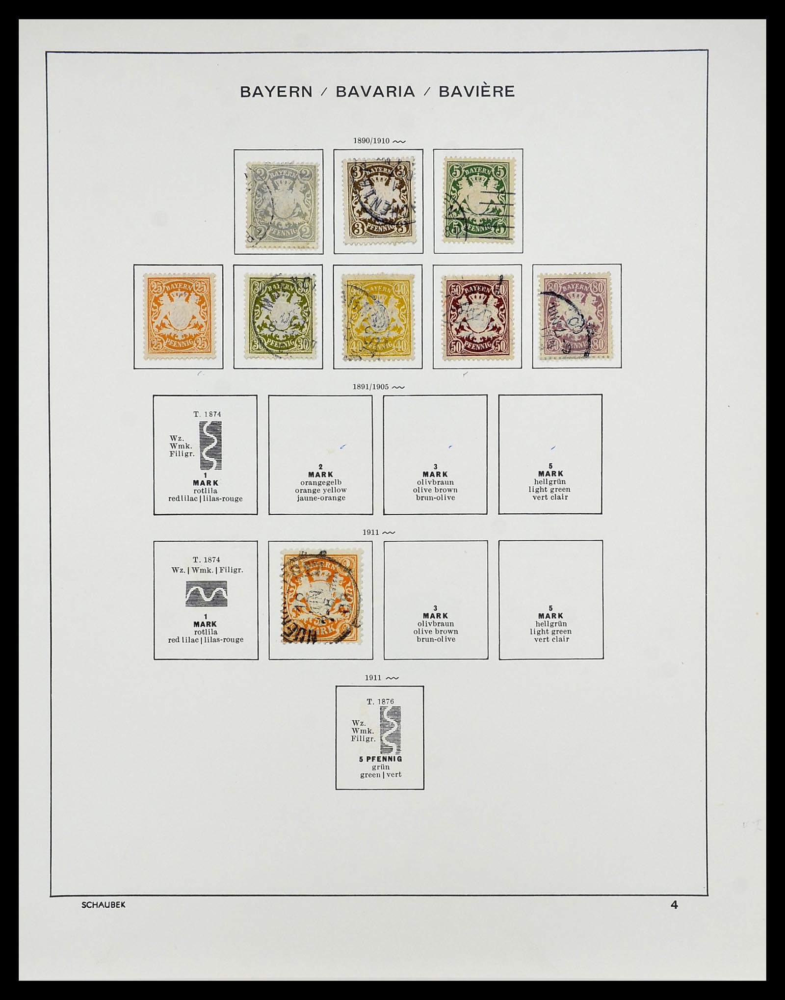 34673 005 - Stamp Collection 34673 Bavaria 1849-1920.