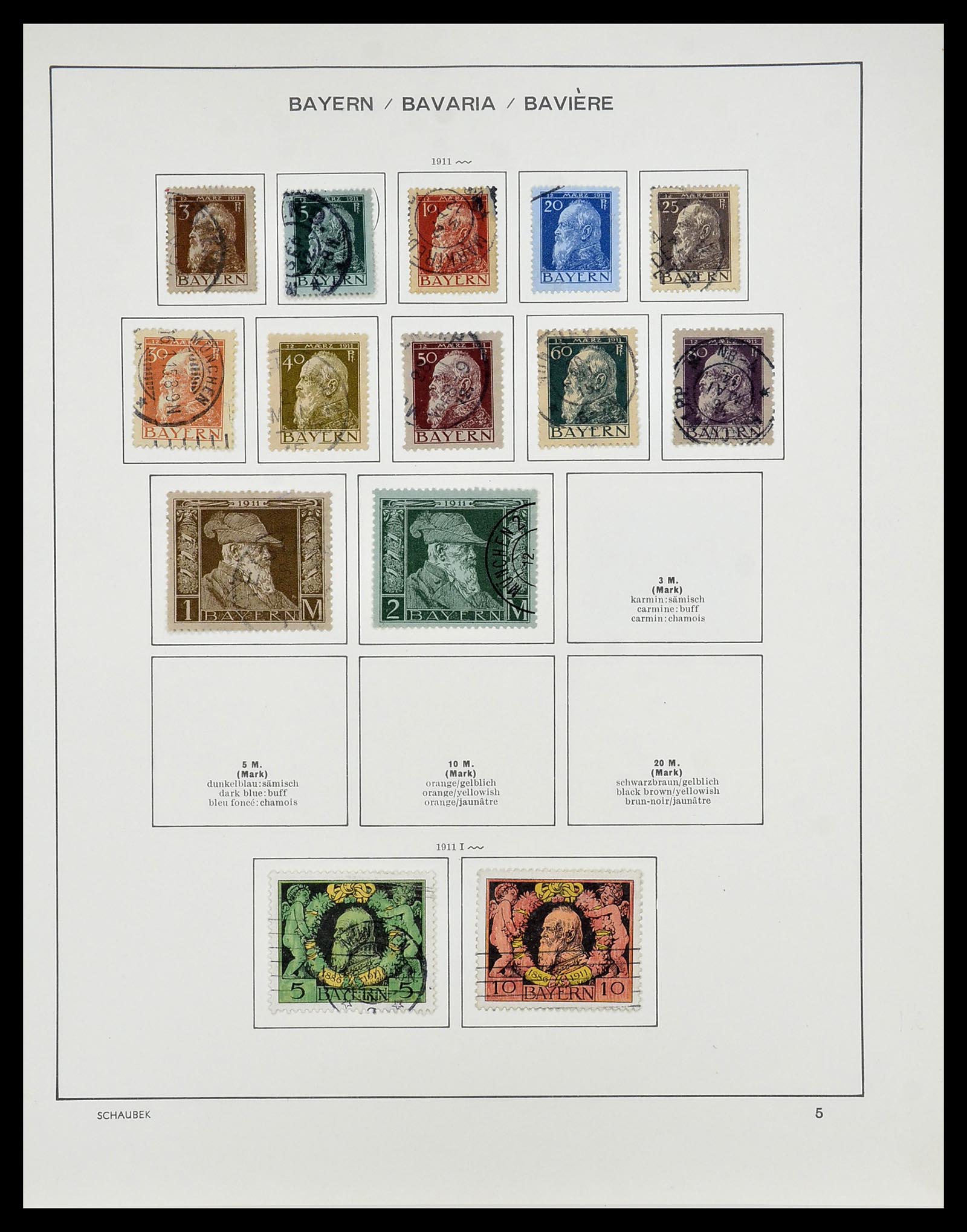 34673 007 - Postzegelverzameling 34673 Beieren 1849-1920.