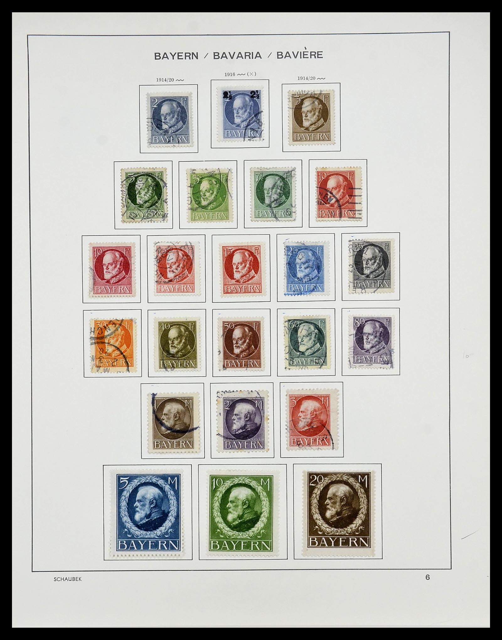 34673 009 - Postzegelverzameling 34673 Beieren 1849-1920.