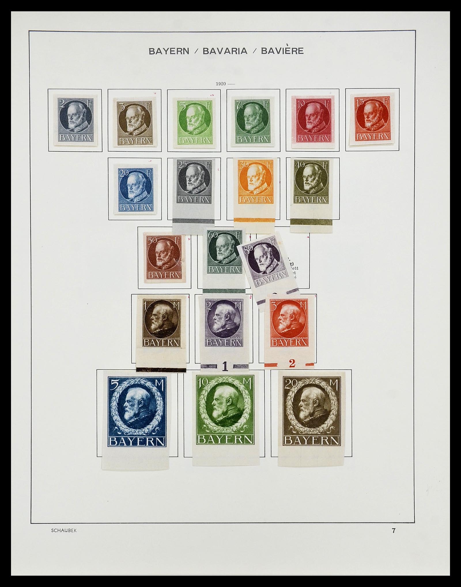 34673 010 - Postzegelverzameling 34673 Beieren 1849-1920.