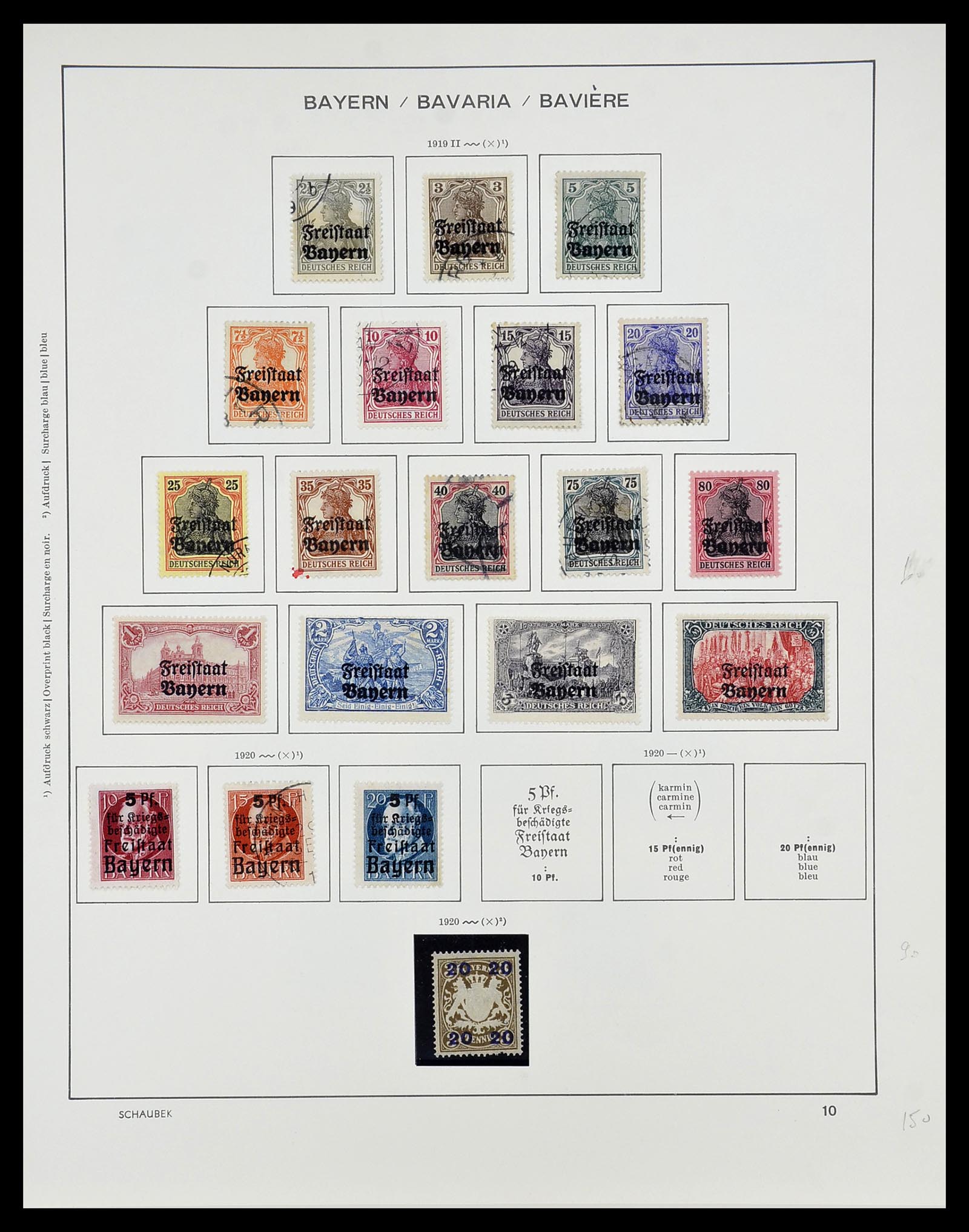 34673 013 - Postzegelverzameling 34673 Beieren 1849-1920.
