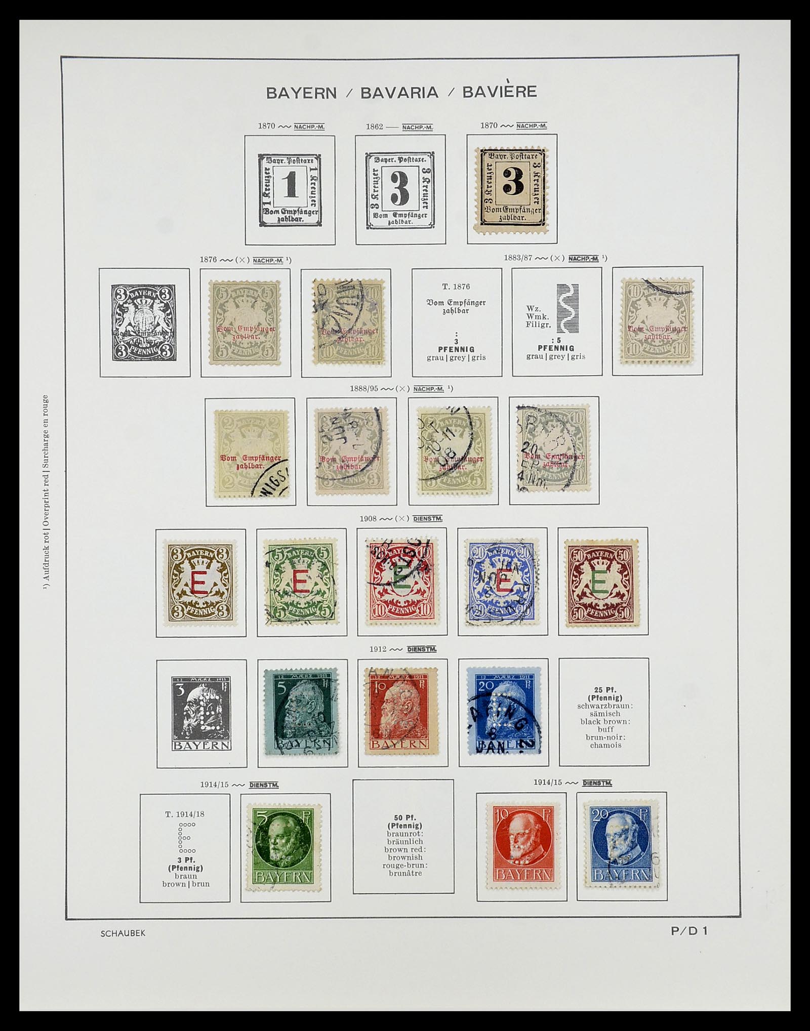 34673 017 - Postzegelverzameling 34673 Beieren 1849-1920.