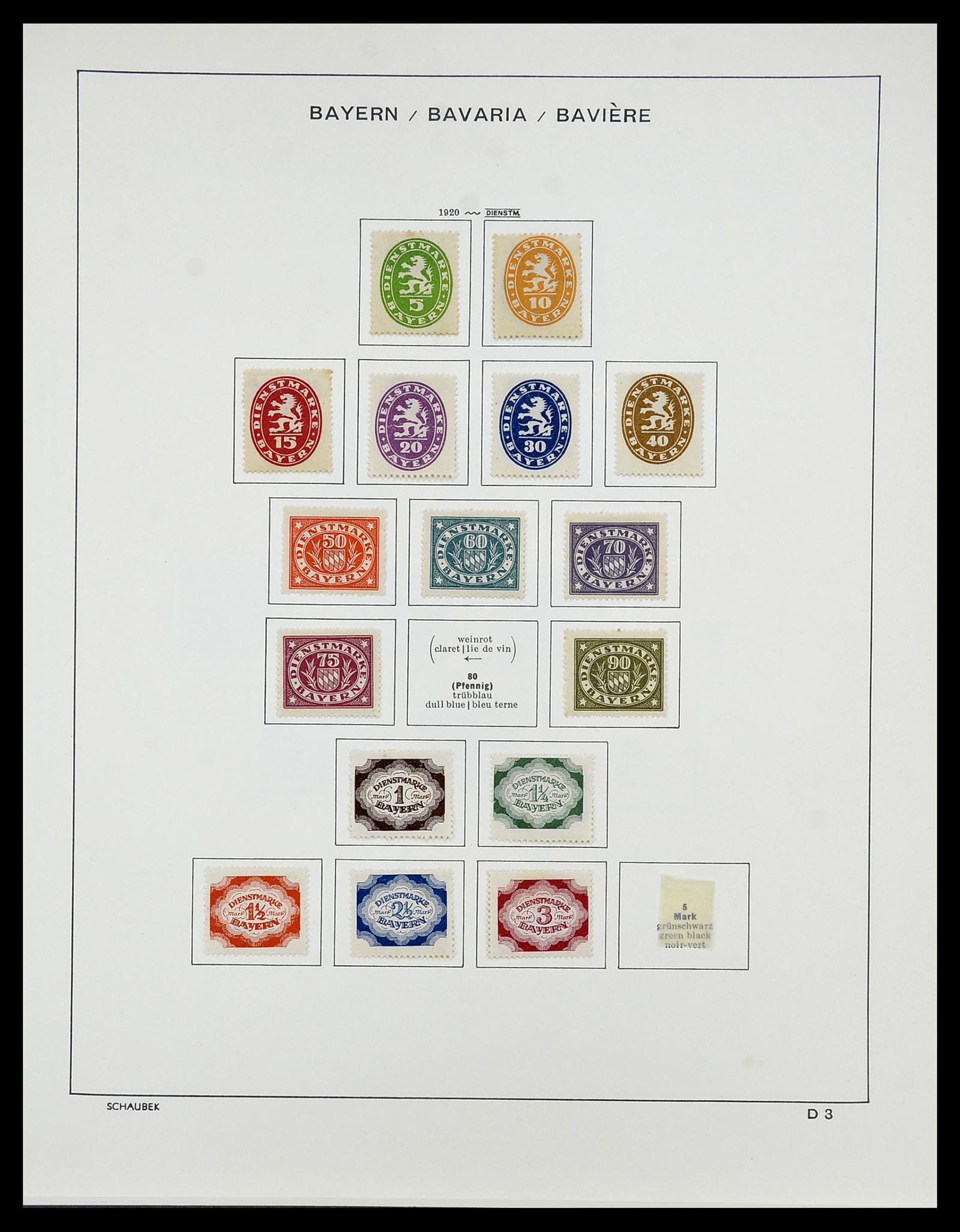 34673 019 - Postzegelverzameling 34673 Beieren 1849-1920.