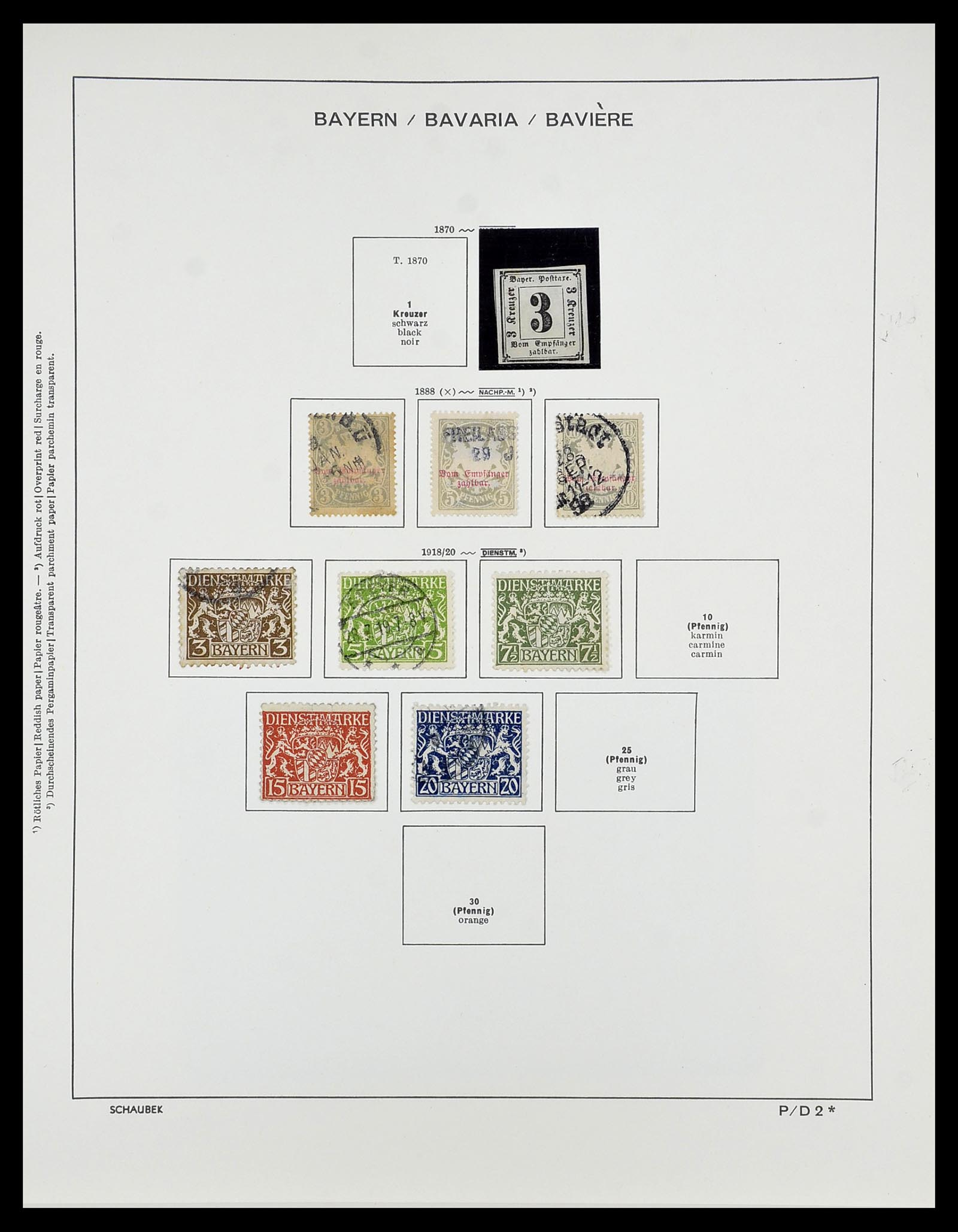 34673 020 - Postzegelverzameling 34673 Beieren 1849-1920.