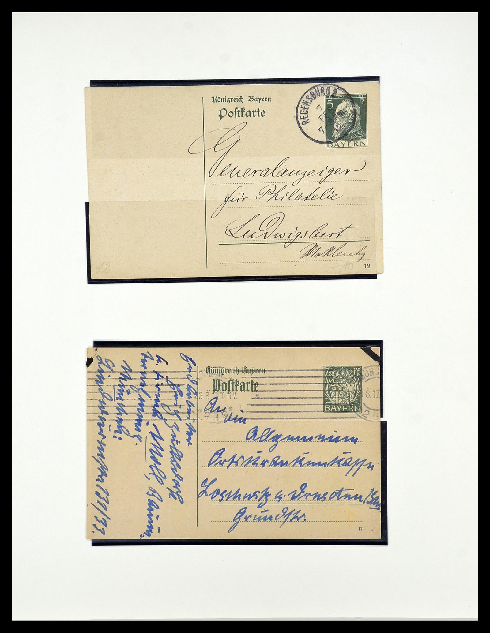 34673 022 - Postzegelverzameling 34673 Beieren 1849-1920.