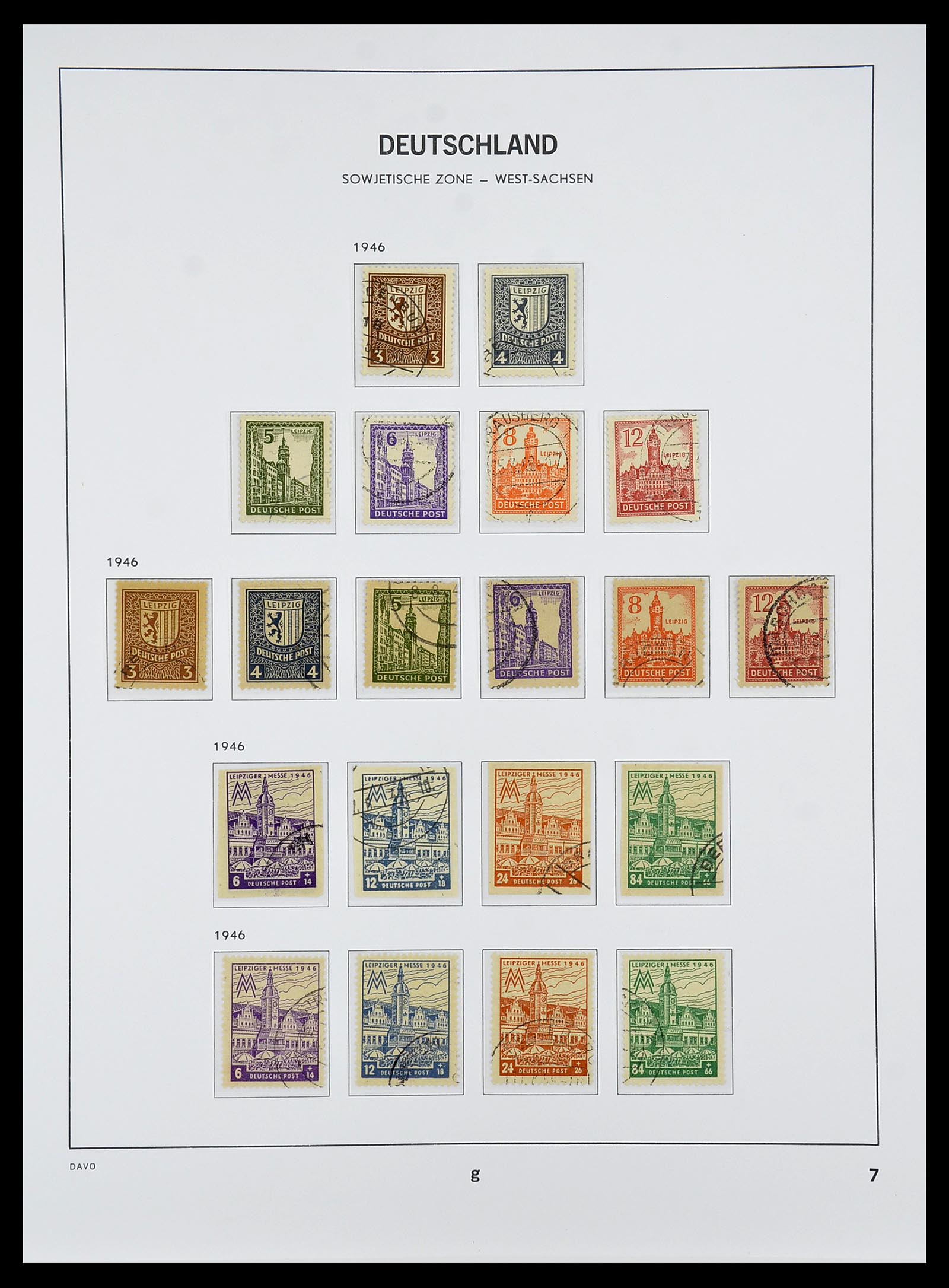 34674 004 - Postzegelverzameling 34674 Sovjet Zone 1945-1948.
