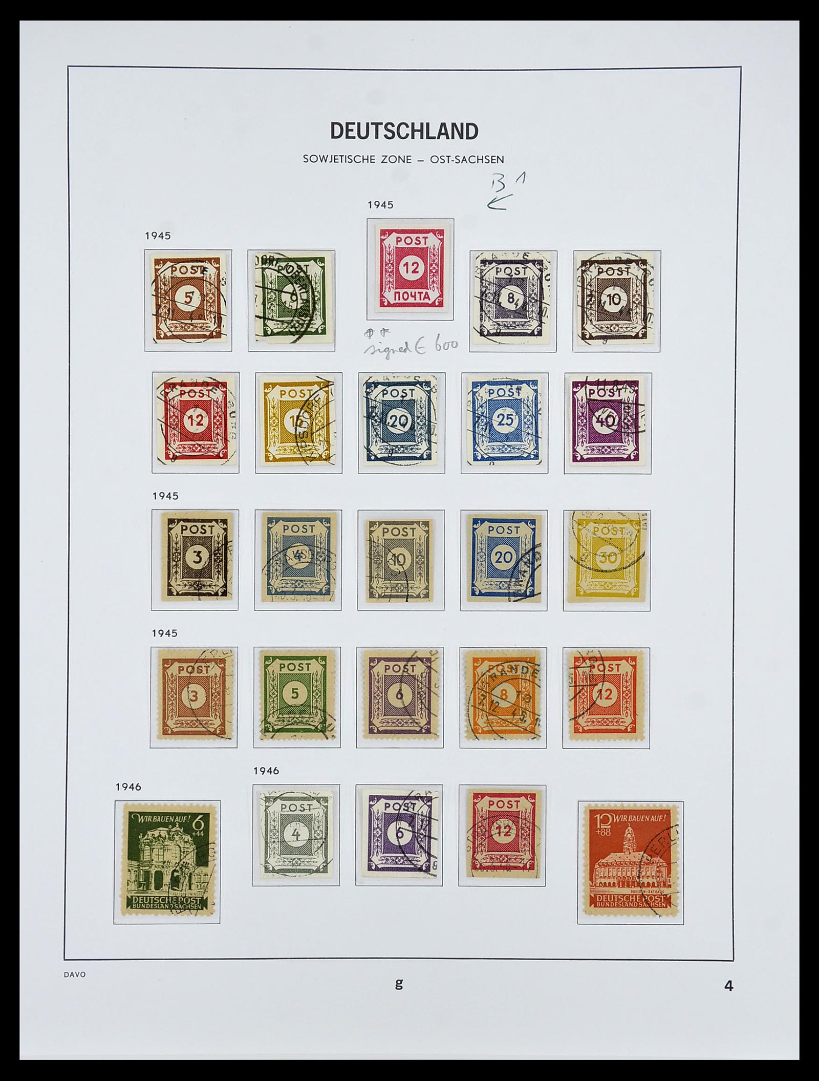 34674 008 - Postzegelverzameling 34674 Sovjet Zone 1945-1948.