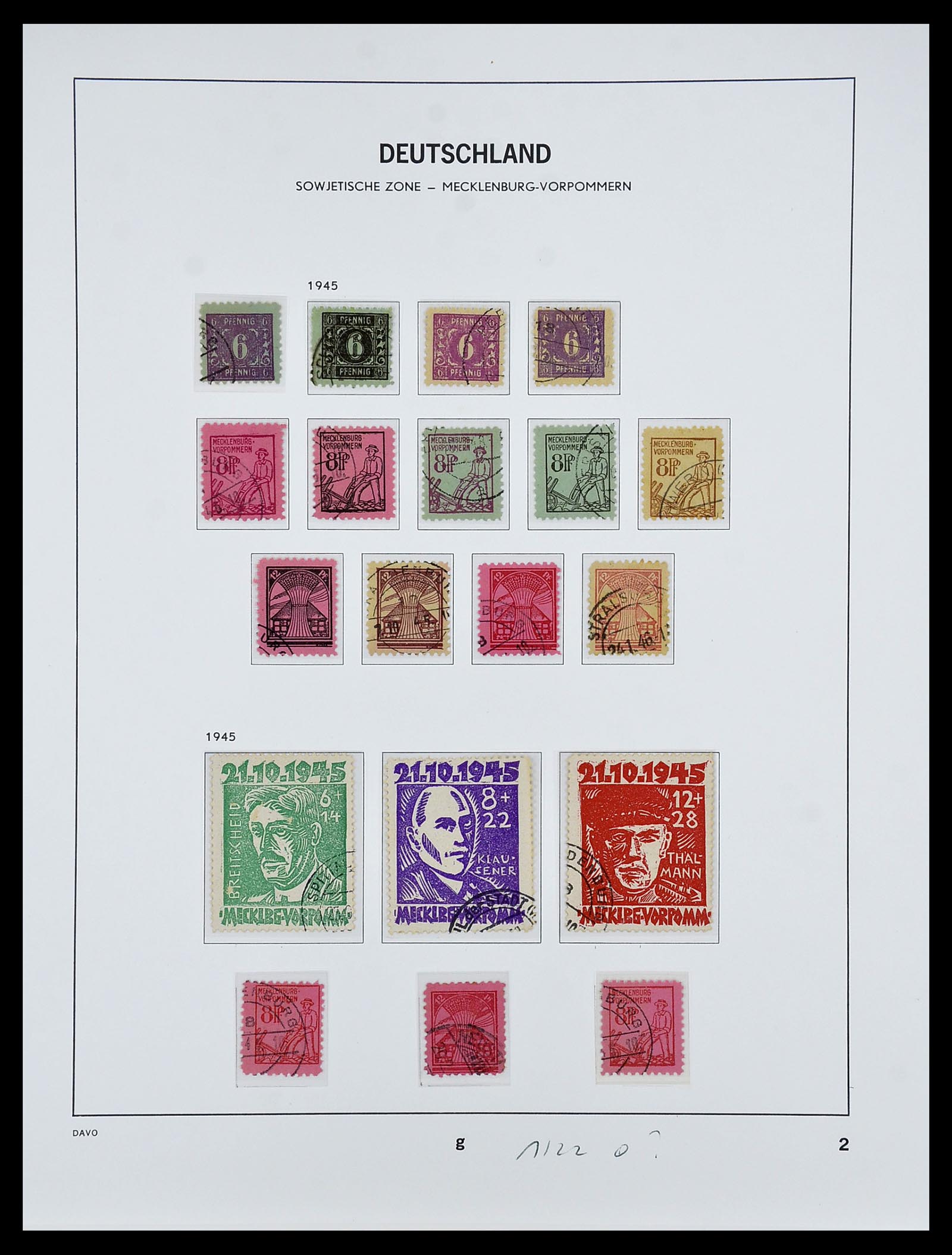34674 009 - Postzegelverzameling 34674 Sovjet Zone 1945-1948.