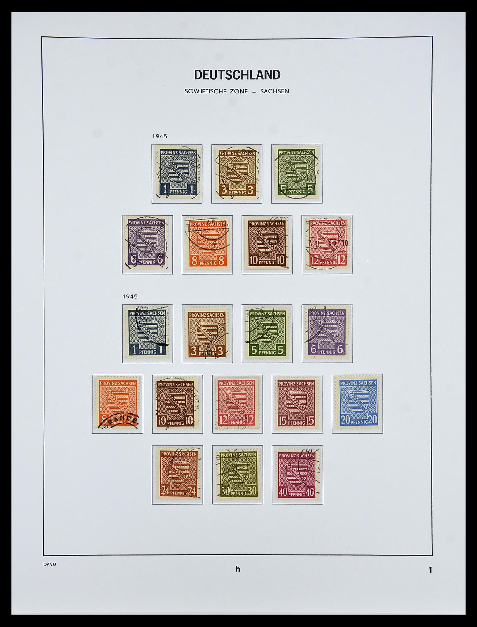 34674 010 - Postzegelverzameling 34674 Sovjet Zone 1945-1948.