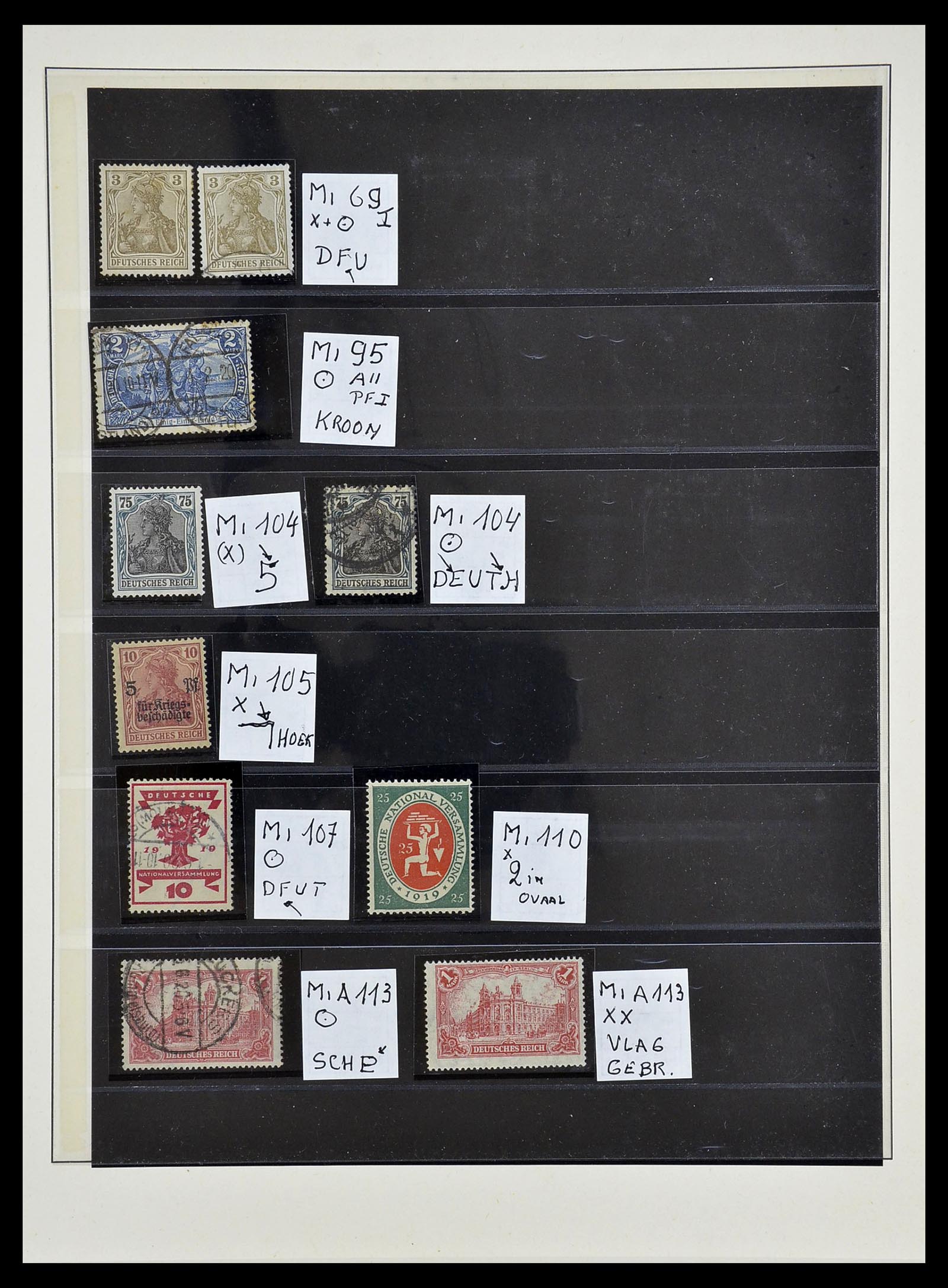 34676 002 - Postzegelverzameling 34676 Duitse Rijk plaatfouten 1880-1921.