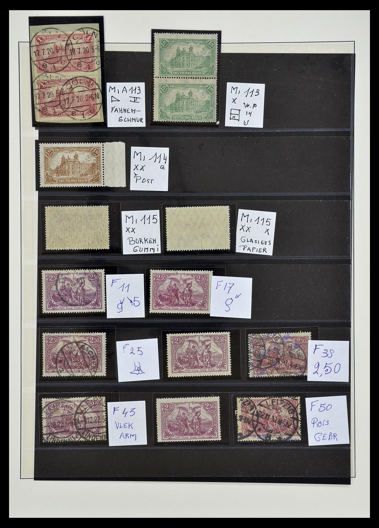 34676 003 - Postzegelverzameling 34676 Duitse Rijk plaatfouten 1880-1921.