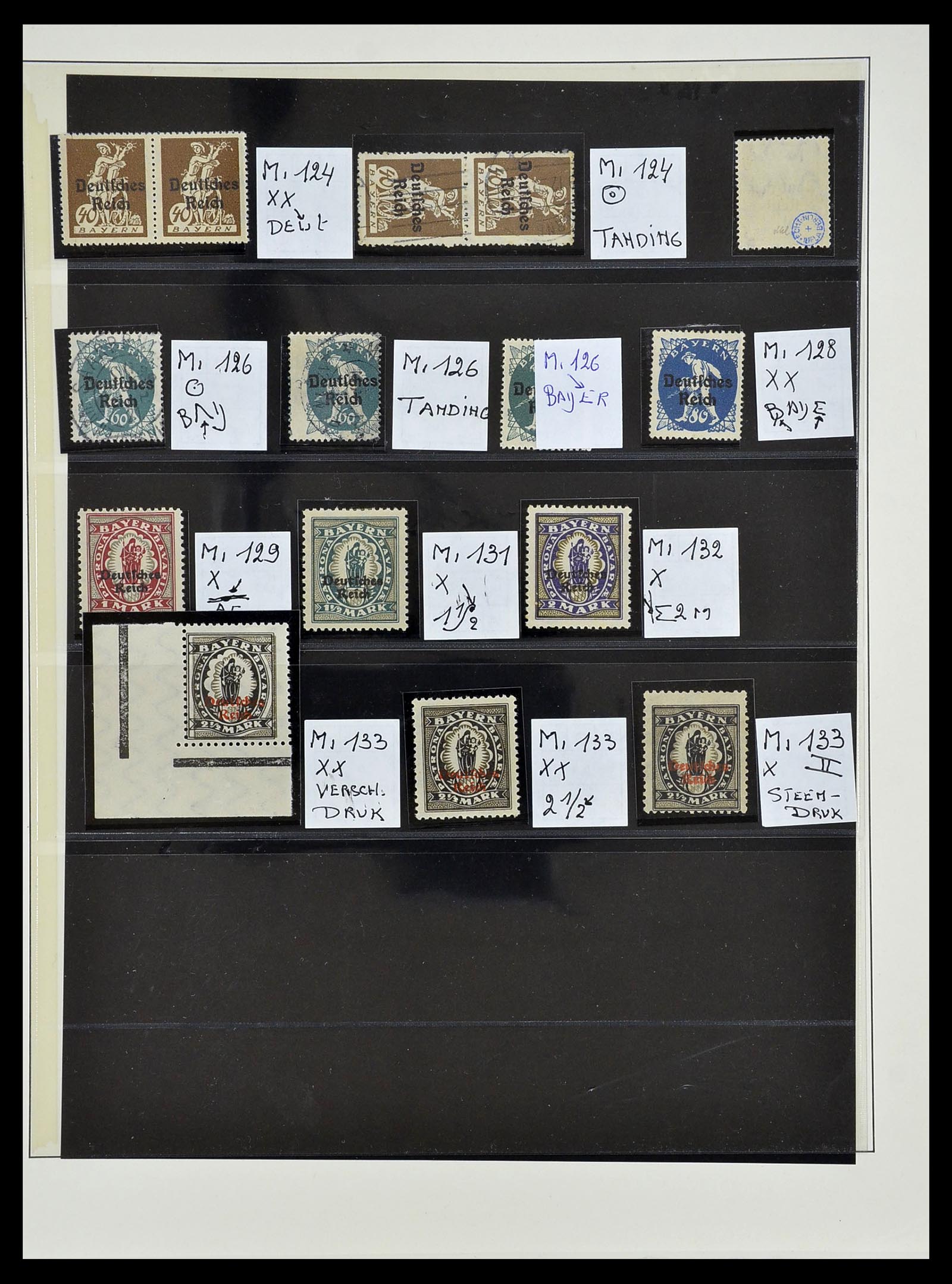 34676 008 - Stamp Collection 34676 German Reich plate flaws 1880-1921.