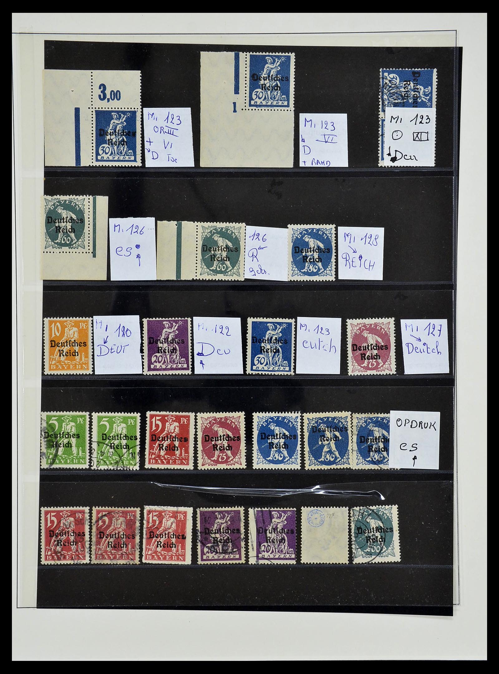 34676 009 - Postzegelverzameling 34676 Duitse Rijk plaatfouten 1880-1921.
