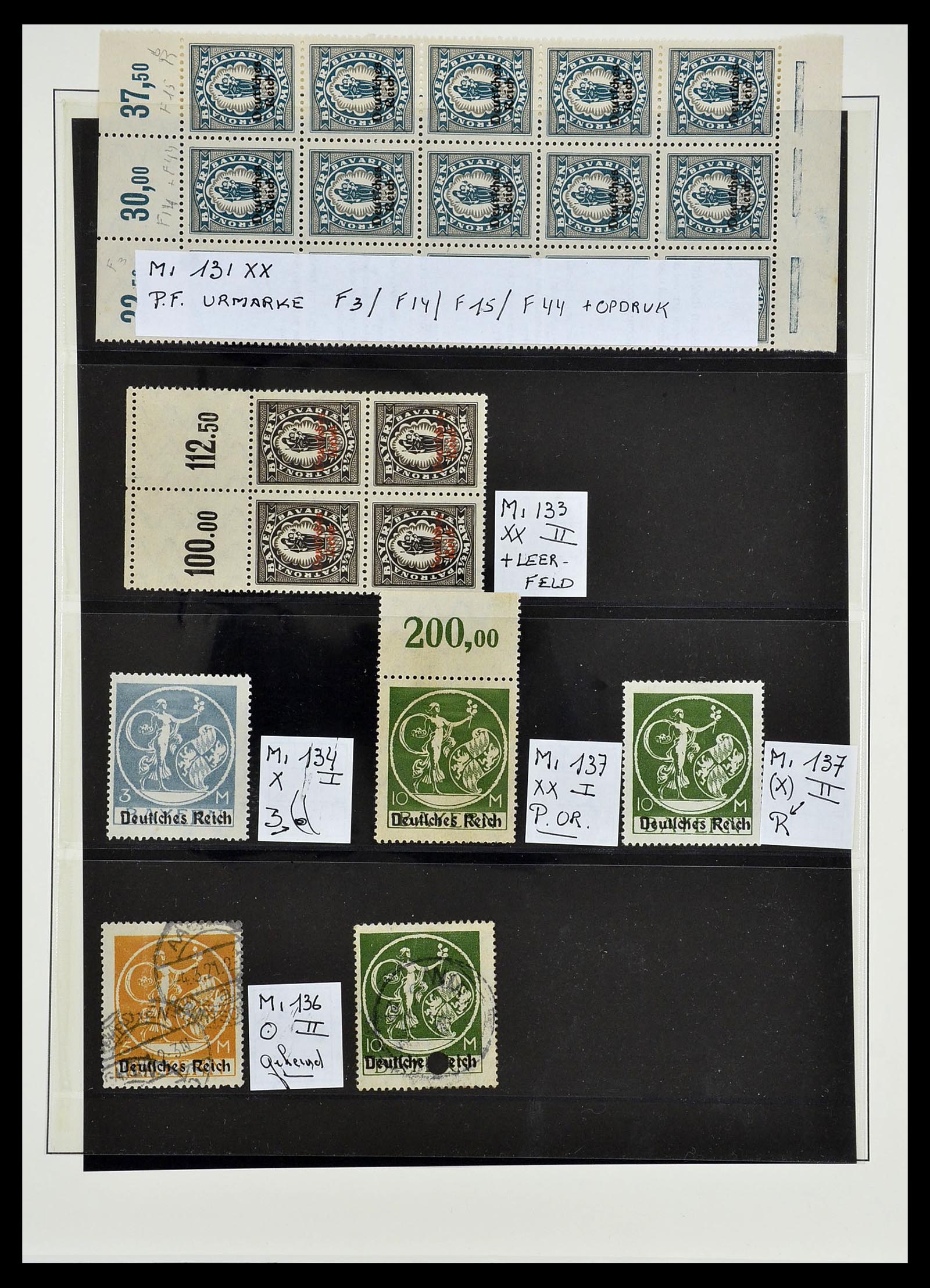 34676 011 - Stamp Collection 34676 German Reich plate flaws 1880-1921.