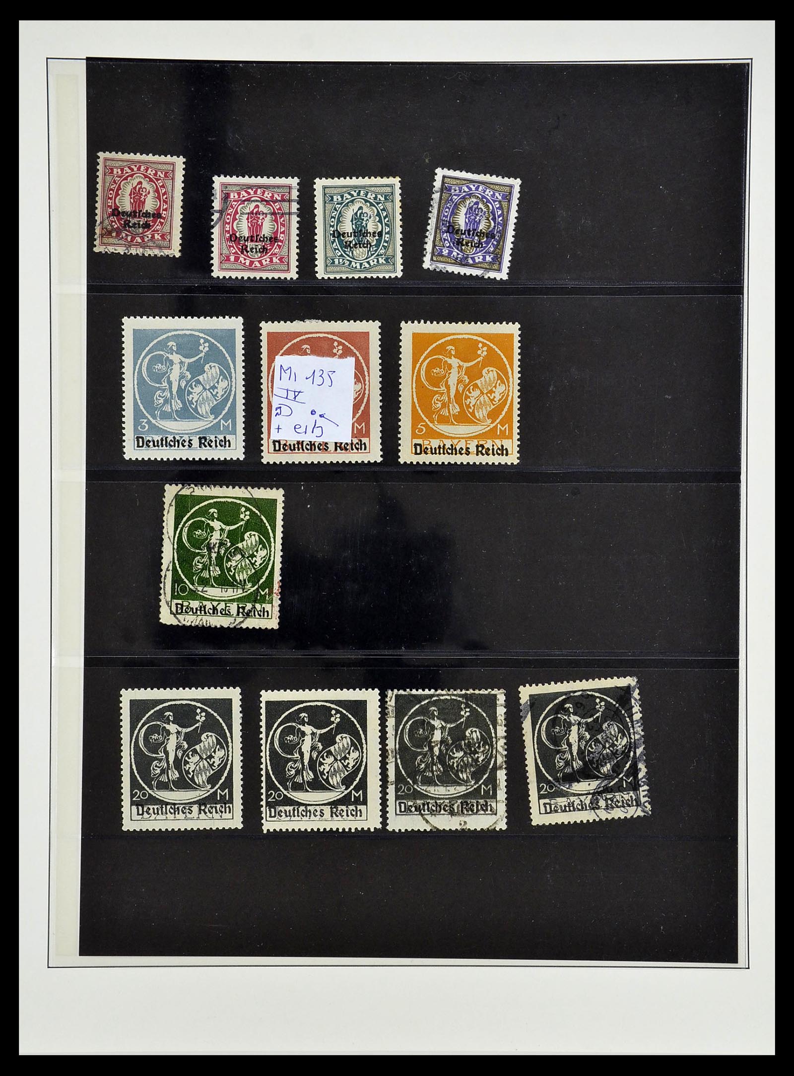 34676 012 - Postzegelverzameling 34676 Duitse Rijk plaatfouten 1880-1921.