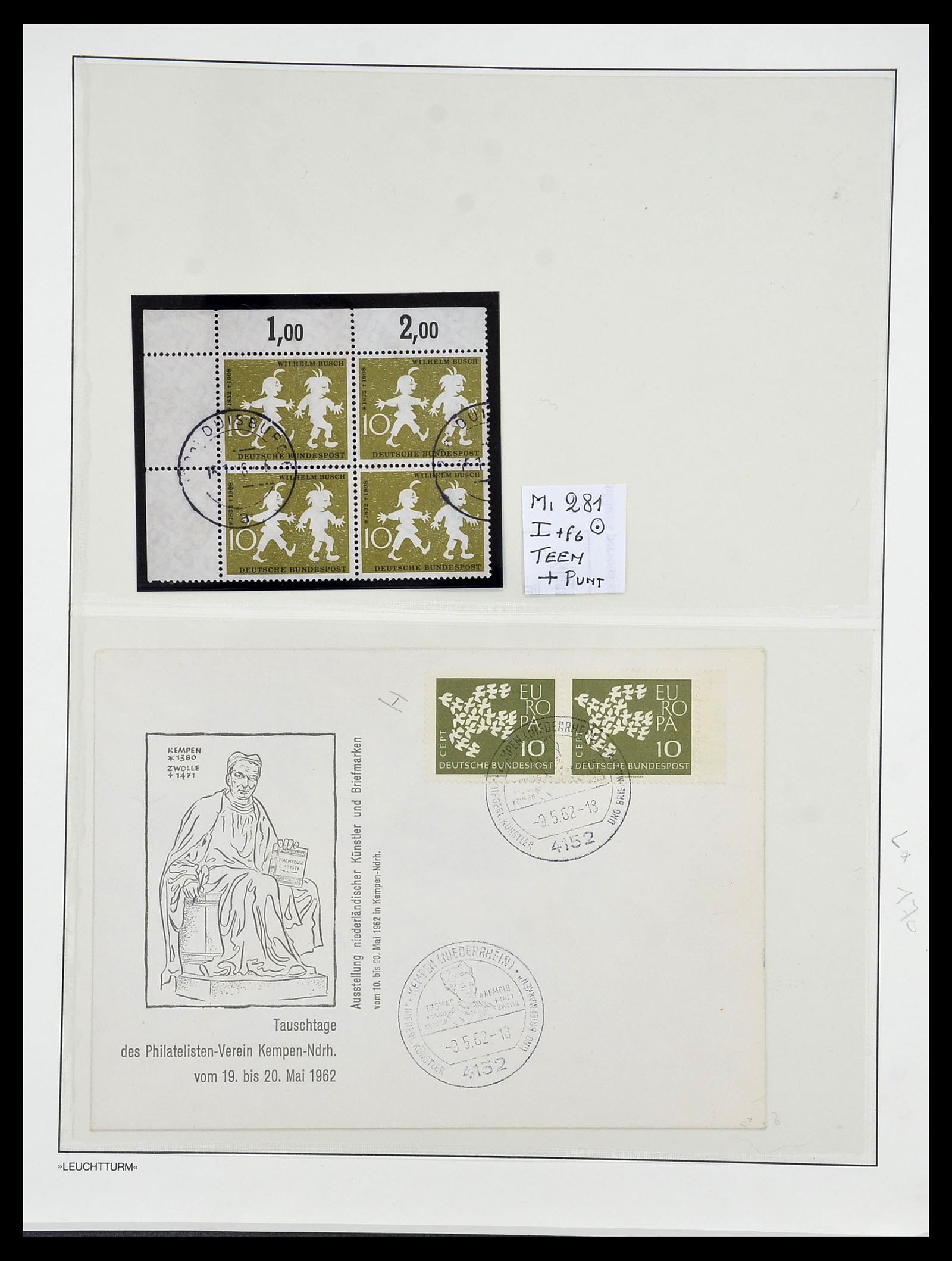 34677 009 - Stamp Collection 34677 Bundespost plate flaws 1949-1997.