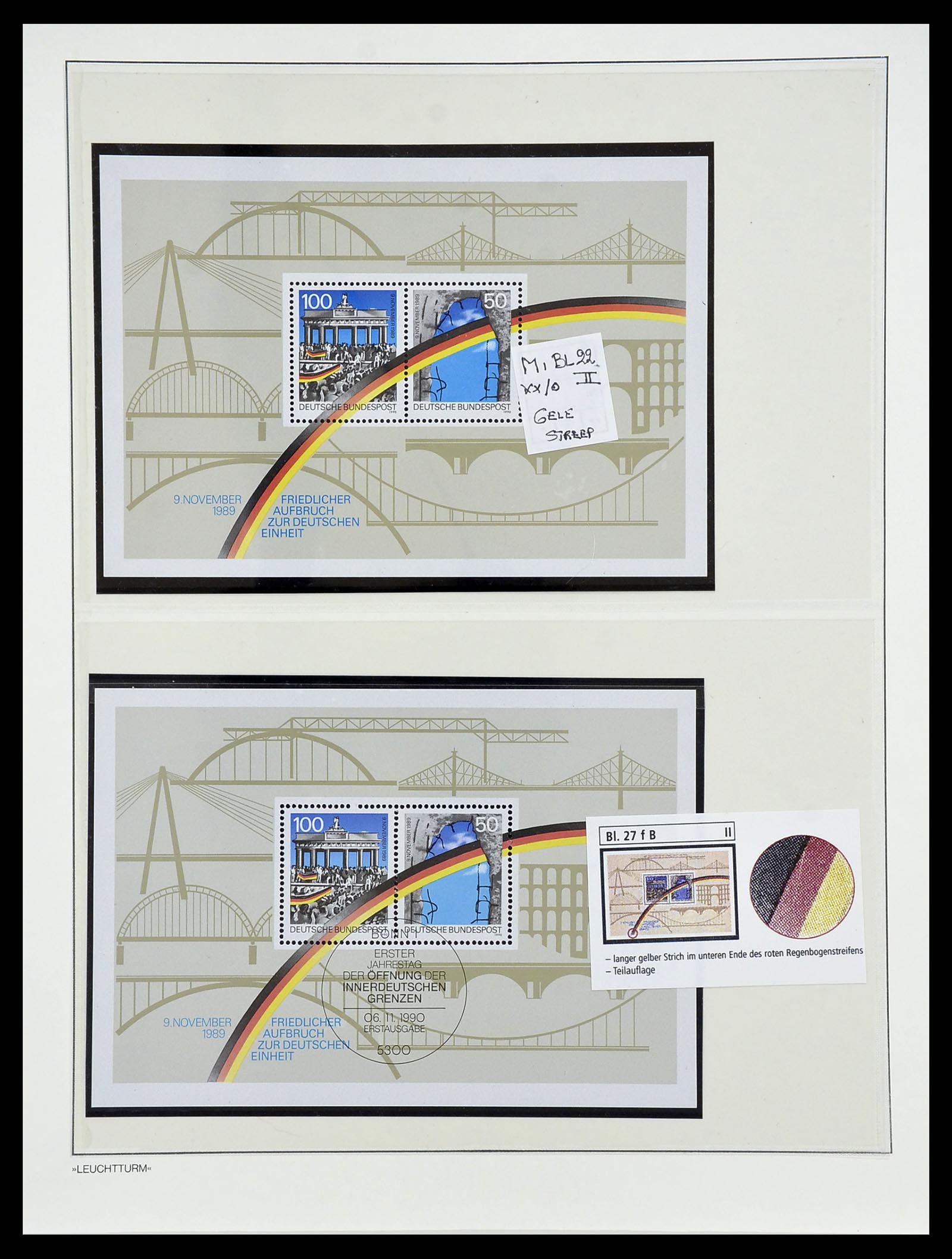 34677 031 - Stamp Collection 34677 Bundespost plate flaws 1949-1997.