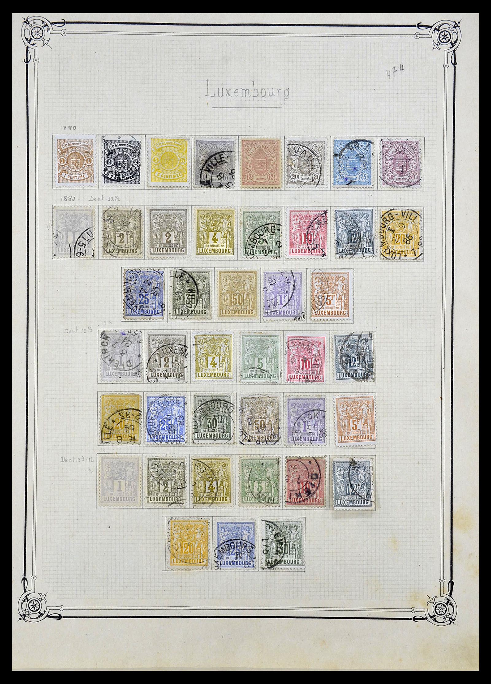 34681 001 - Postzegelverzameling 34681 Luxemburg 1880-1945.