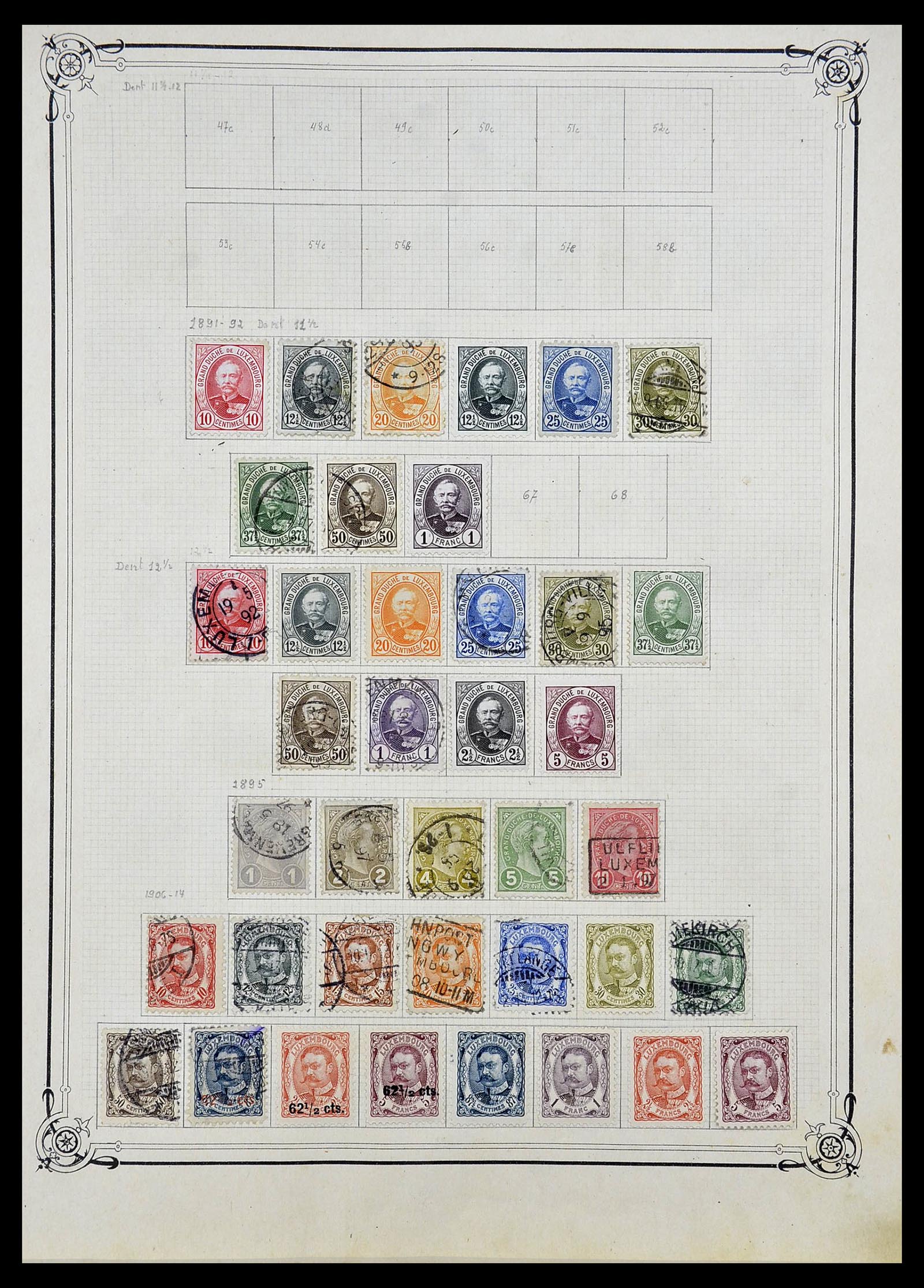 34681 002 - Postzegelverzameling 34681 Luxemburg 1880-1945.