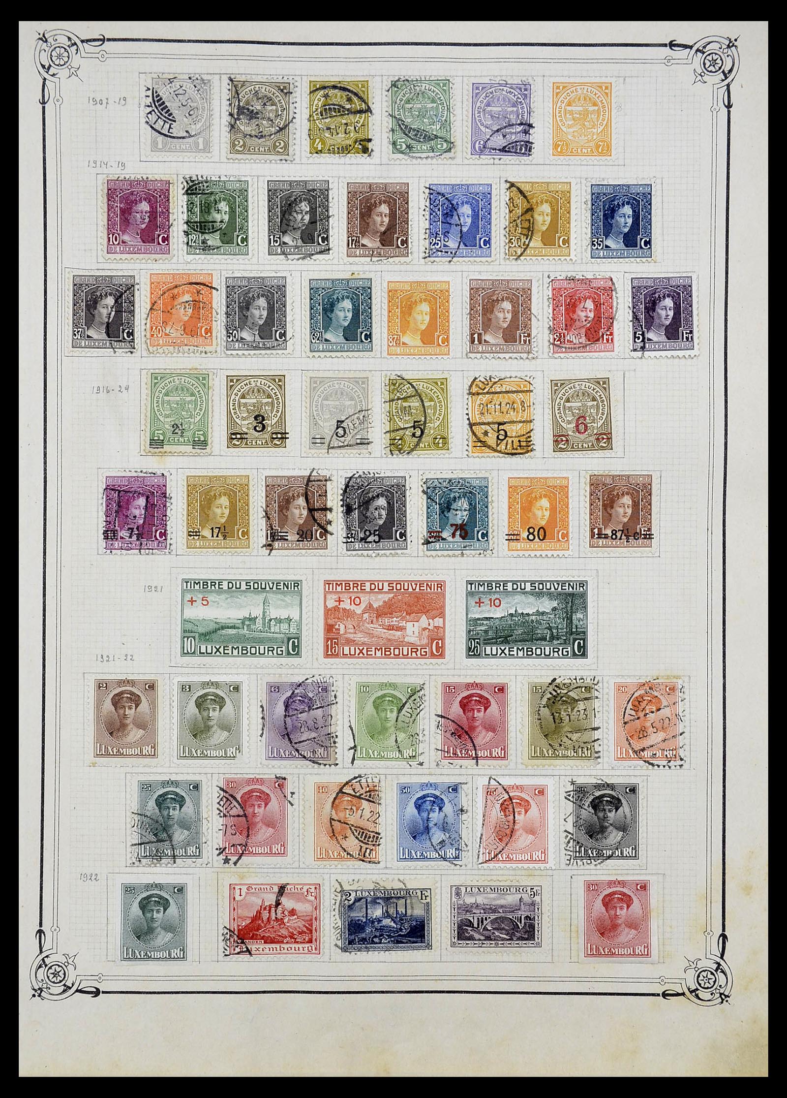 34681 003 - Postzegelverzameling 34681 Luxemburg 1880-1945.