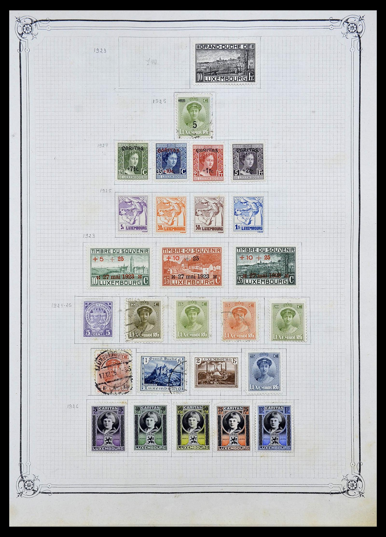 34681 004 - Postzegelverzameling 34681 Luxemburg 1880-1945.