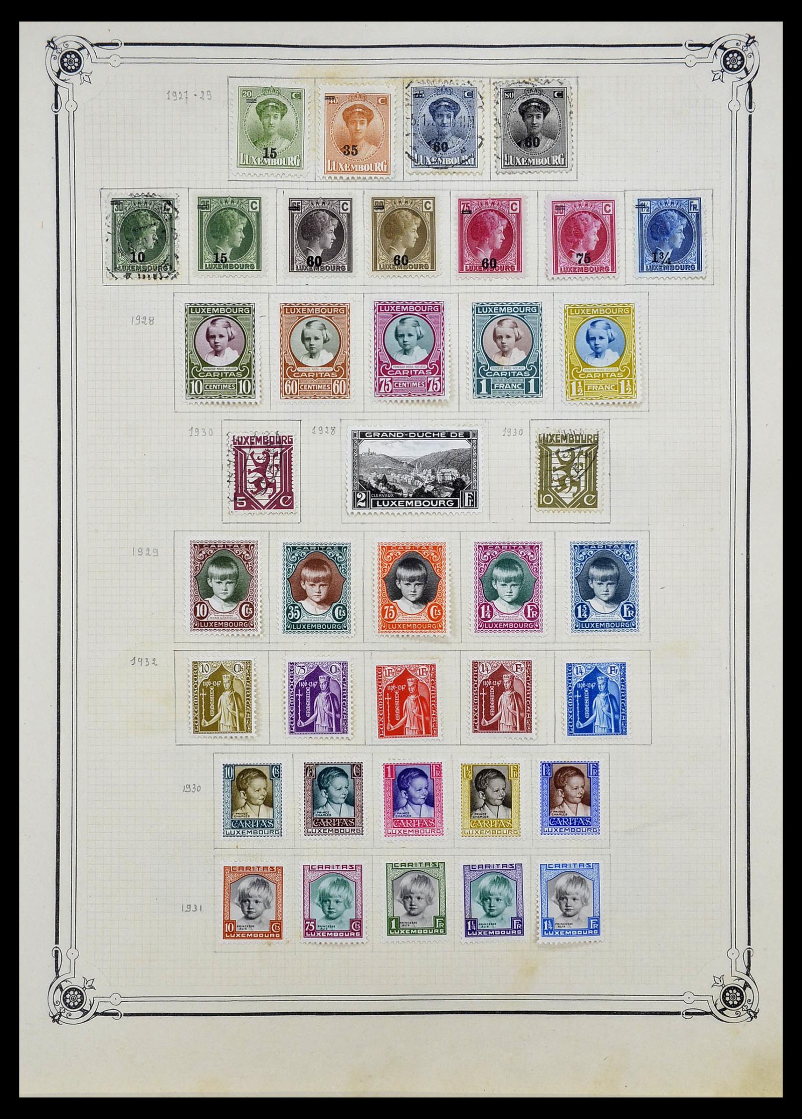 34681 006 - Postzegelverzameling 34681 Luxemburg 1880-1945.