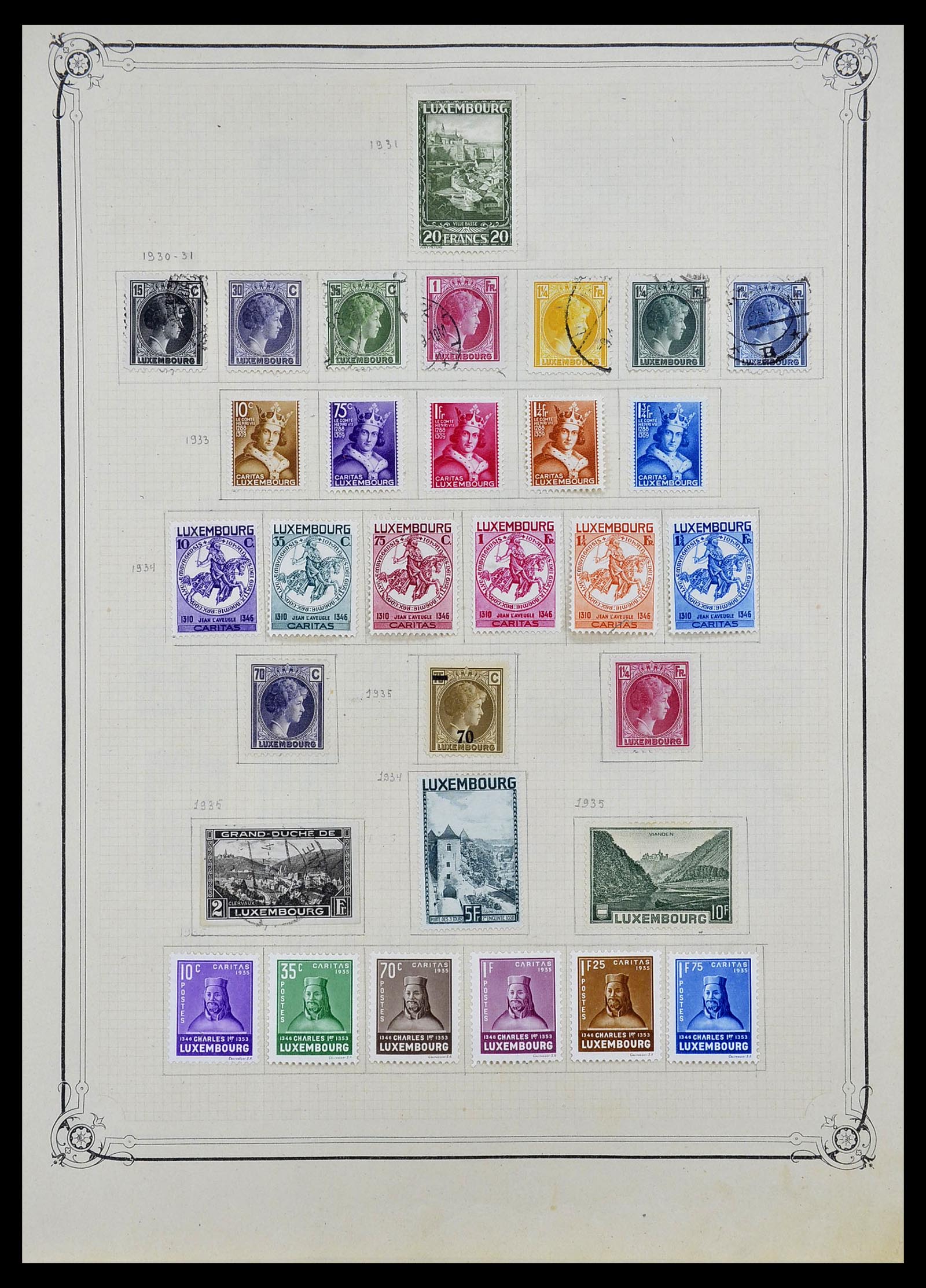 34681 007 - Stamp Collection 34681 Luxembourg 1880-1945.