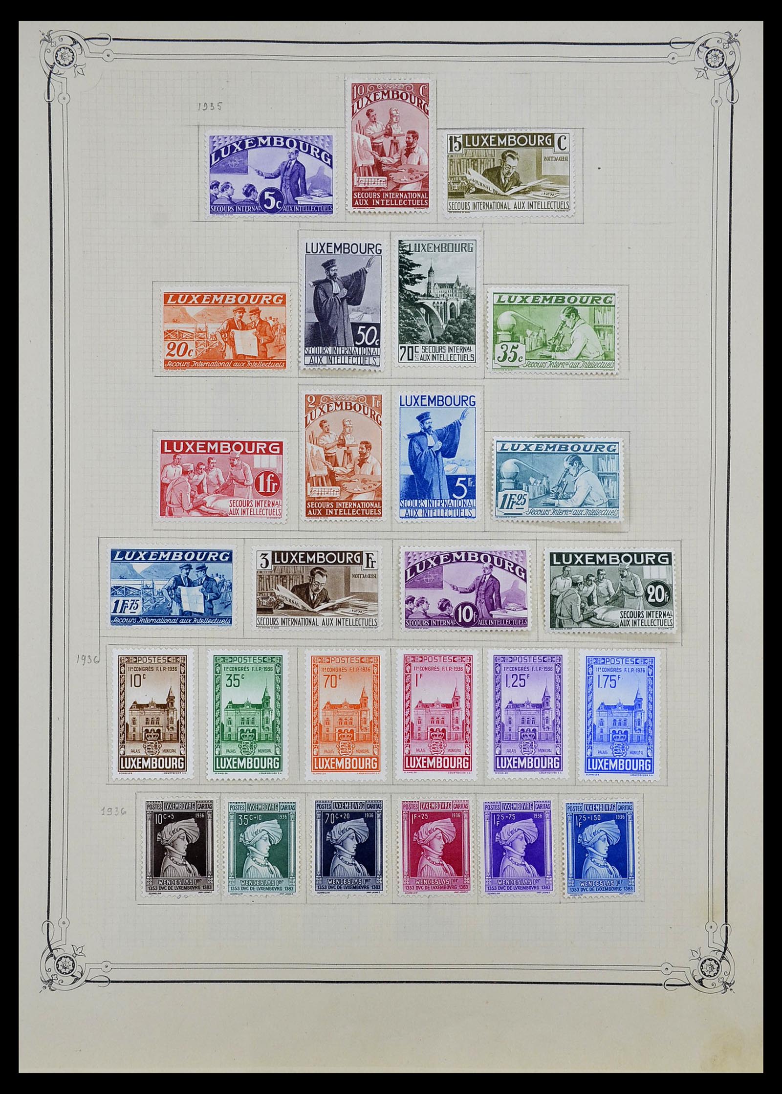 34681 008 - Stamp Collection 34681 Luxembourg 1880-1945.