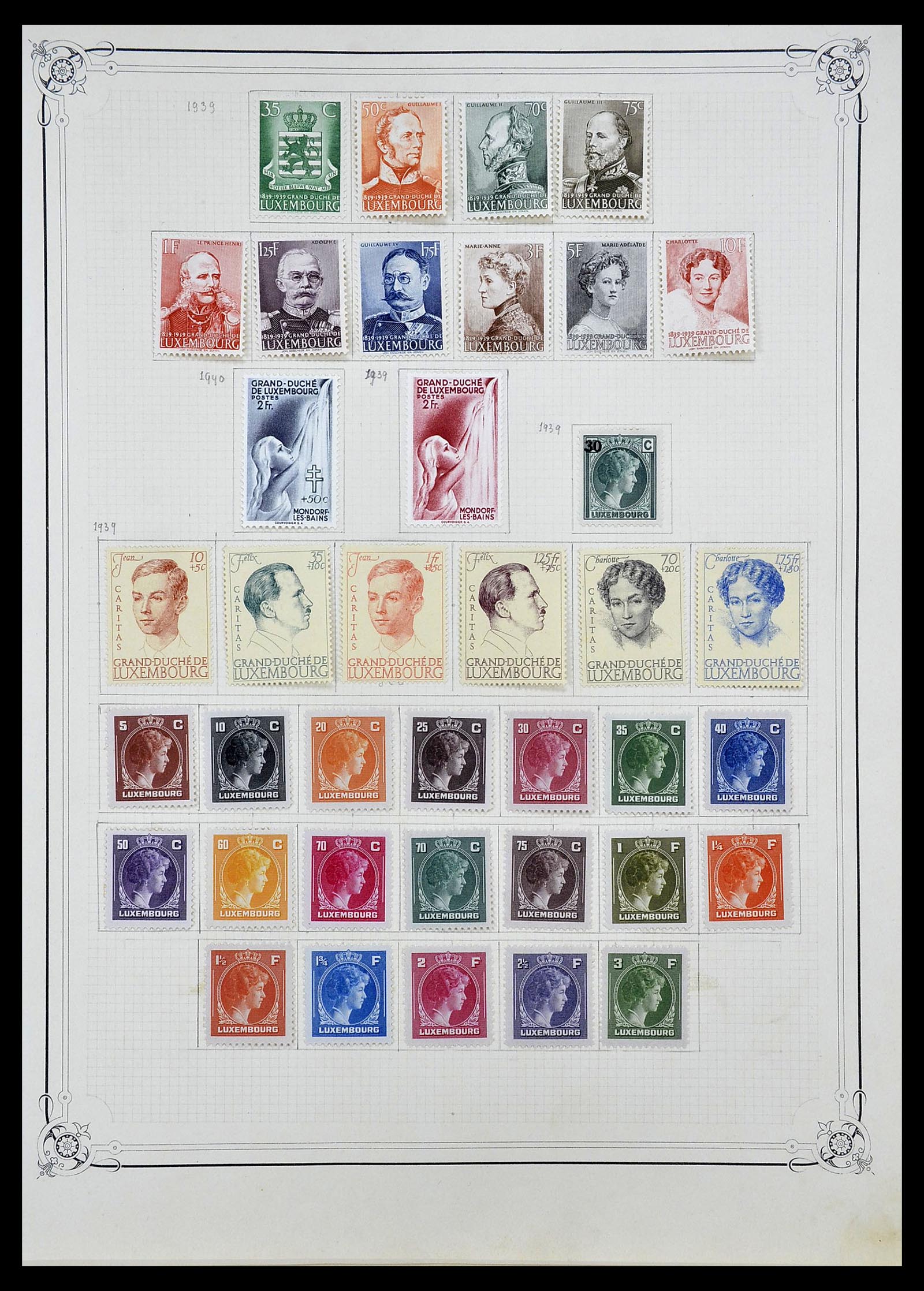 34681 010 - Postzegelverzameling 34681 Luxemburg 1880-1945.