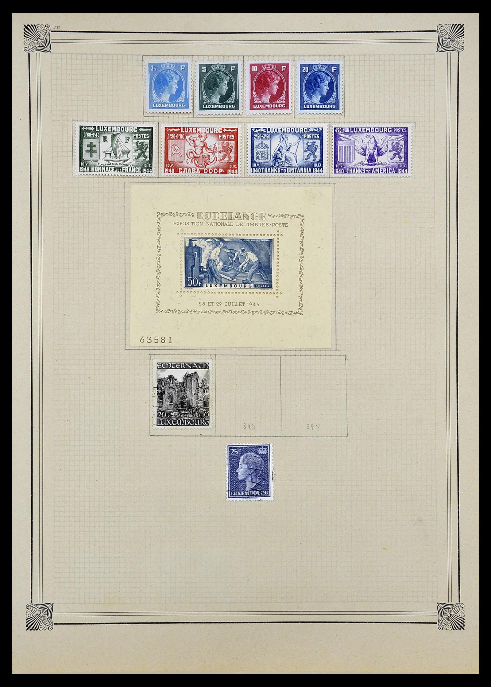 34681 011 - Postzegelverzameling 34681 Luxemburg 1880-1945.