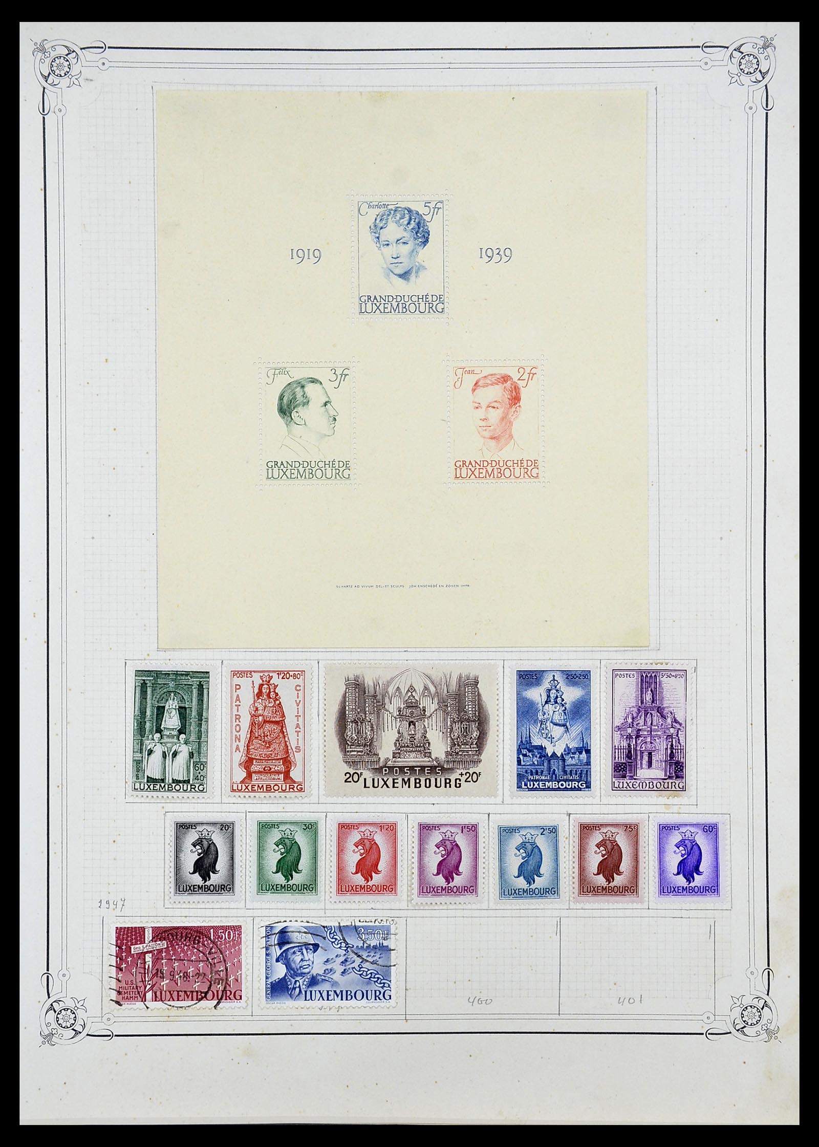 34681 012 - Postzegelverzameling 34681 Luxemburg 1880-1945.