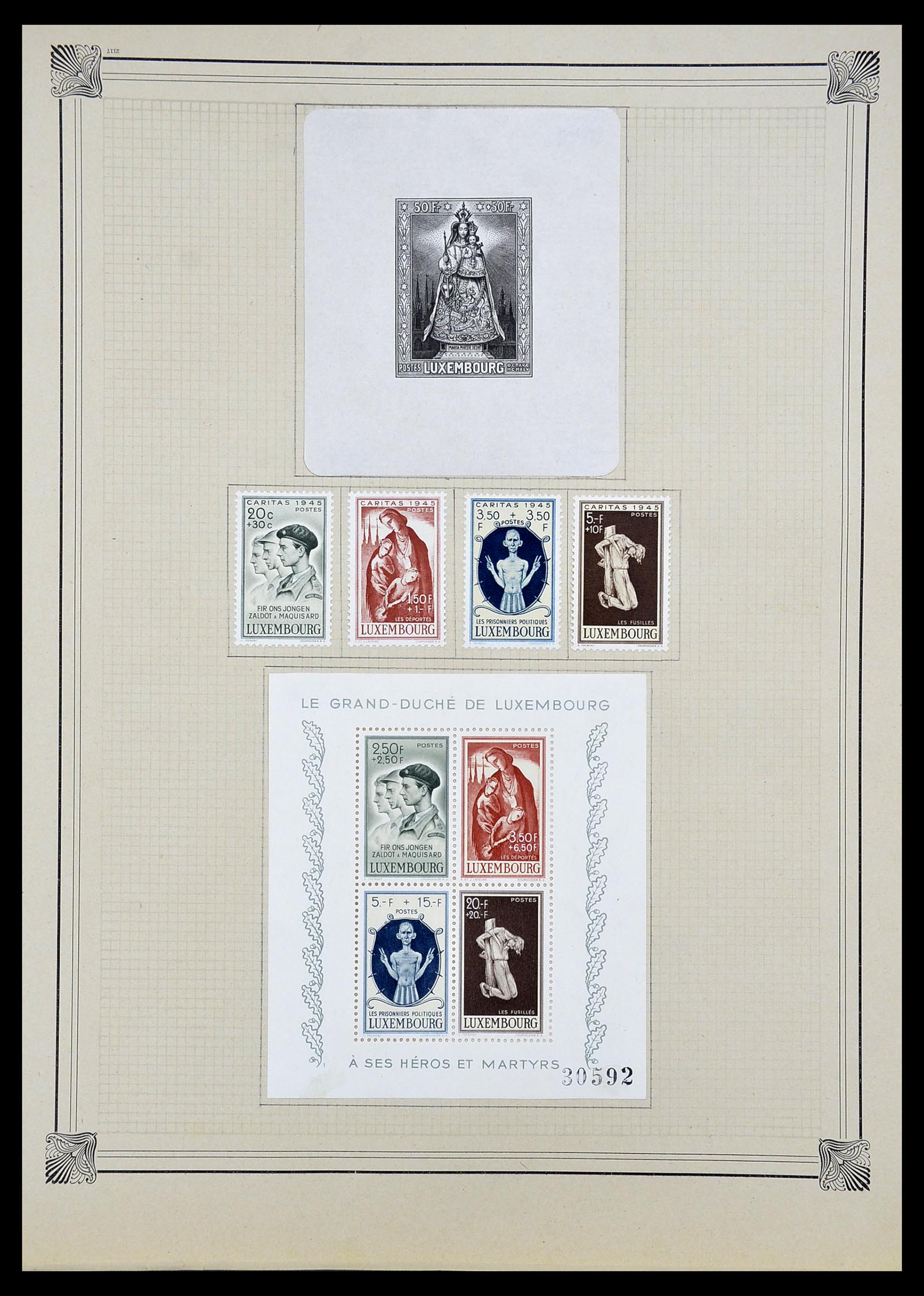 34681 013 - Postzegelverzameling 34681 Luxemburg 1880-1945.