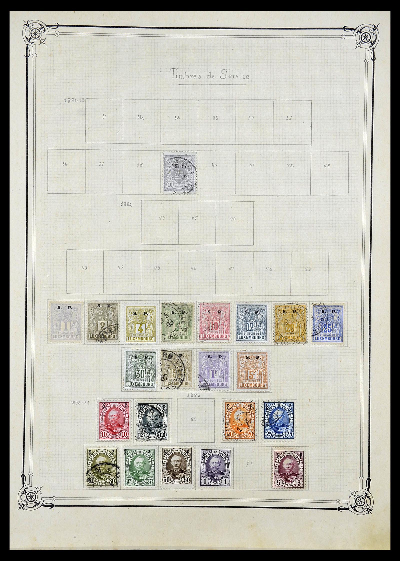 34681 014 - Postzegelverzameling 34681 Luxemburg 1880-1945.