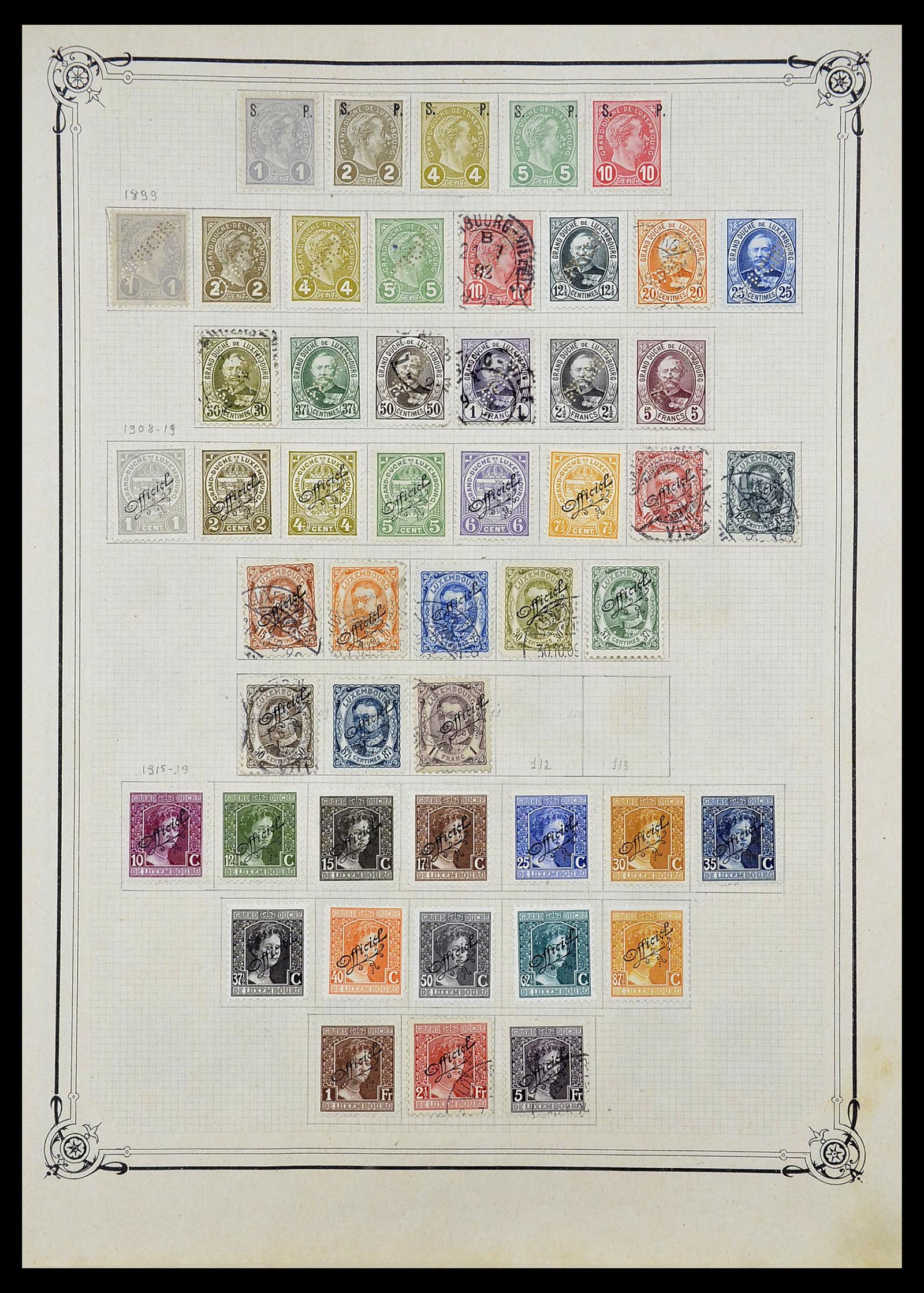34681 015 - Postzegelverzameling 34681 Luxemburg 1880-1945.